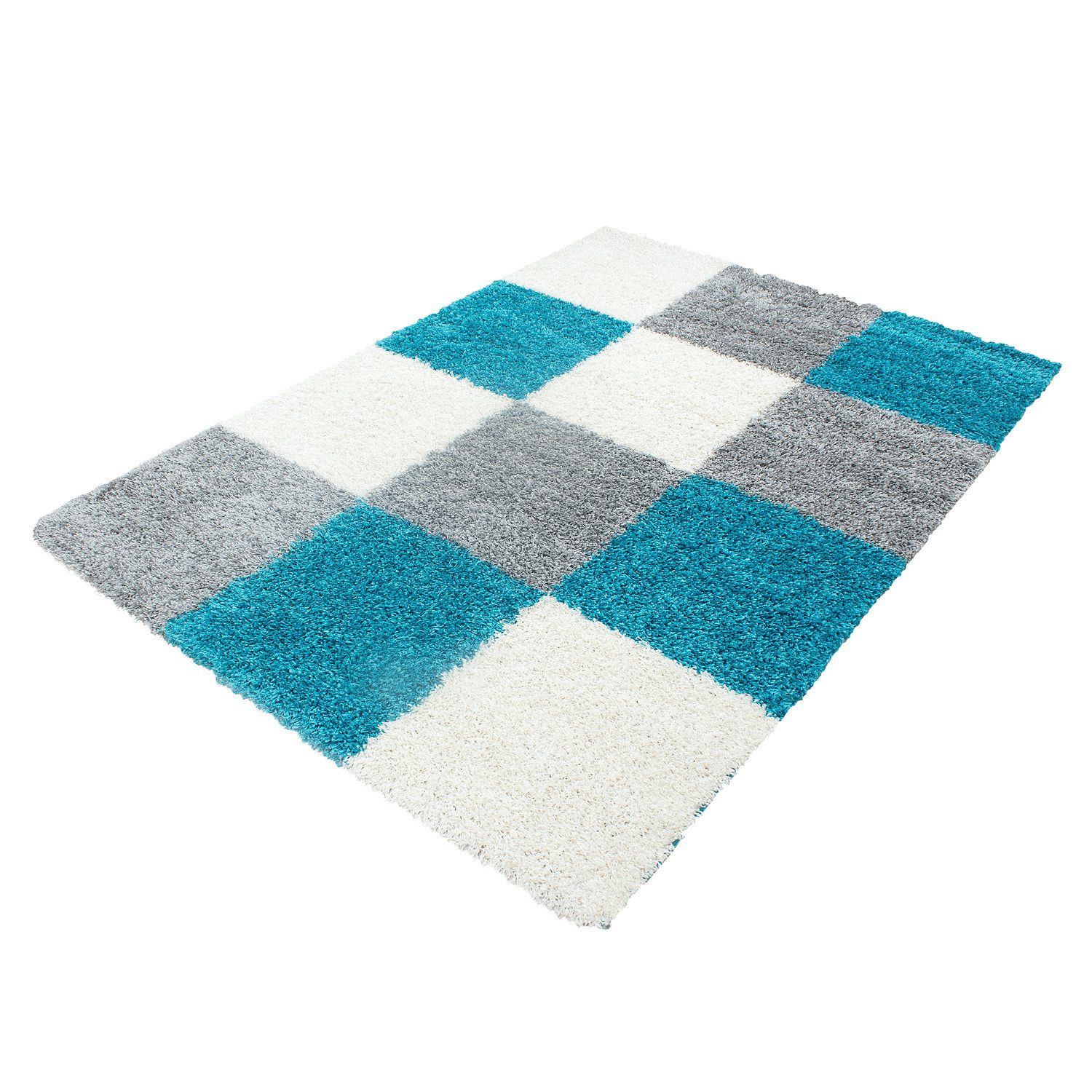 Carpettex Hochflor-Teppich Kariert Design, Läufer, Höhe: günstig online kaufen