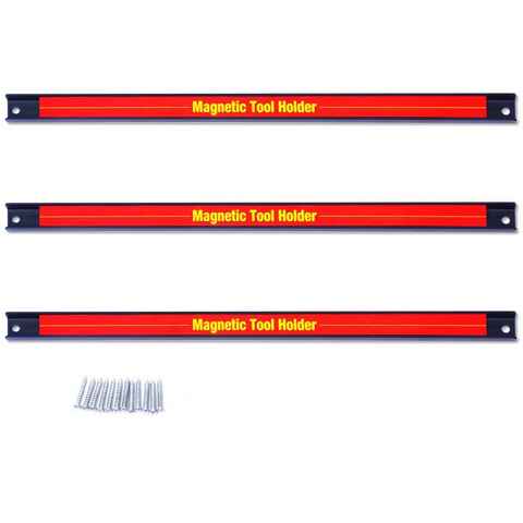 COSTWAY Magnet-Werkzeugleiste, 3-tlg., Werkzeughalter 46cm, Magnetleiste