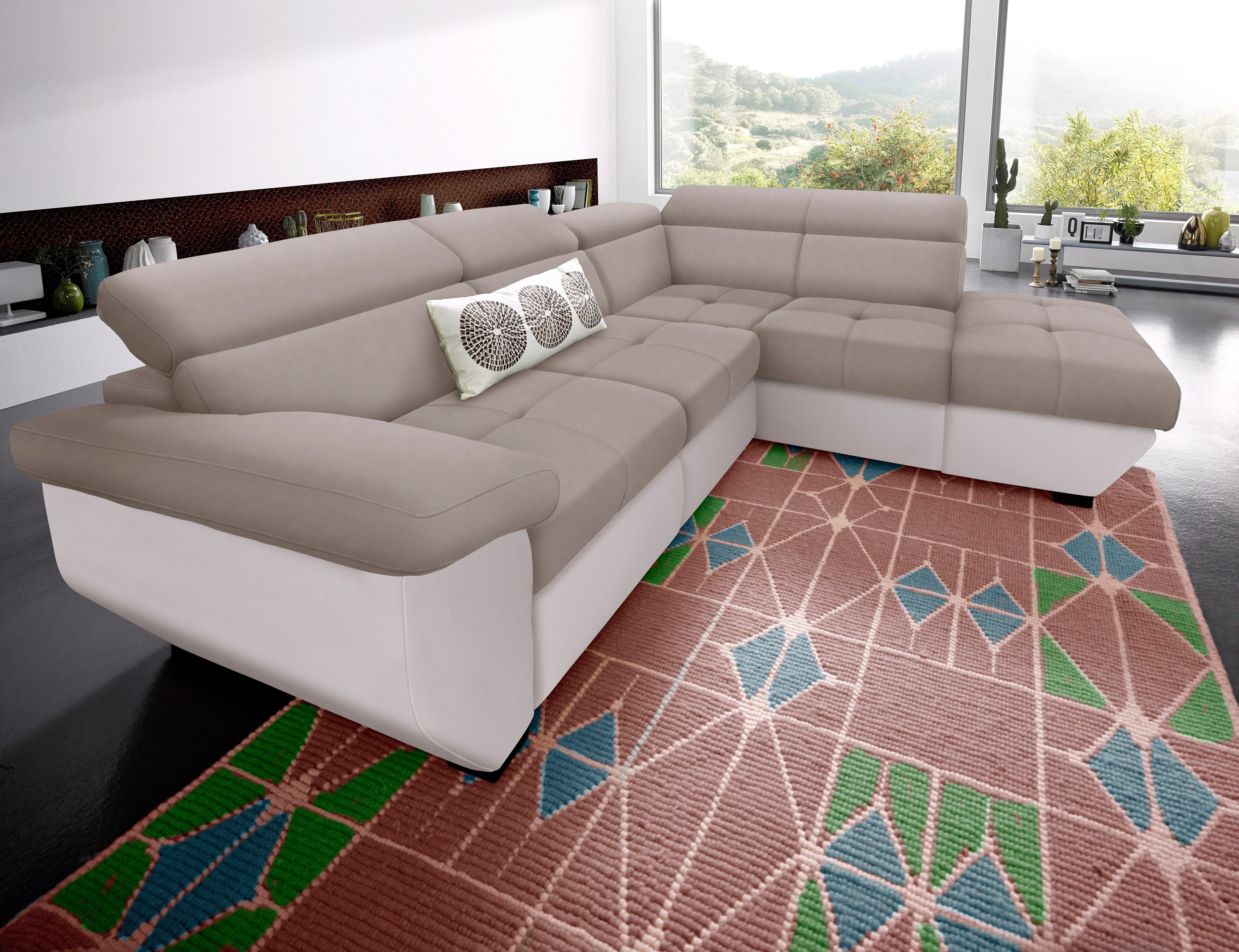 COTTA Ecksofa Speedway L-Form, mit Kopfteilverstellung, günstig online kaufen