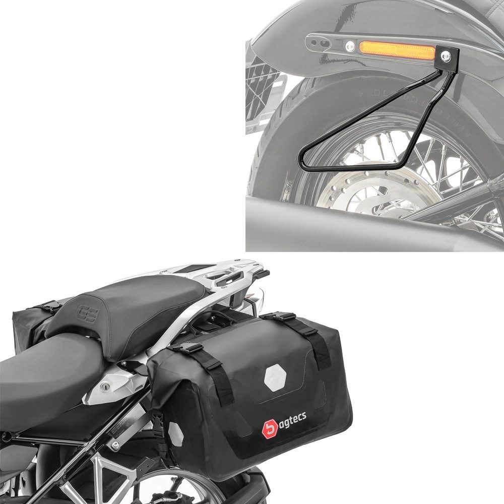 Reisetasche Set: Motorrad Satteltaschen Wasserdicht RB25 mit Rollverschluss # mit