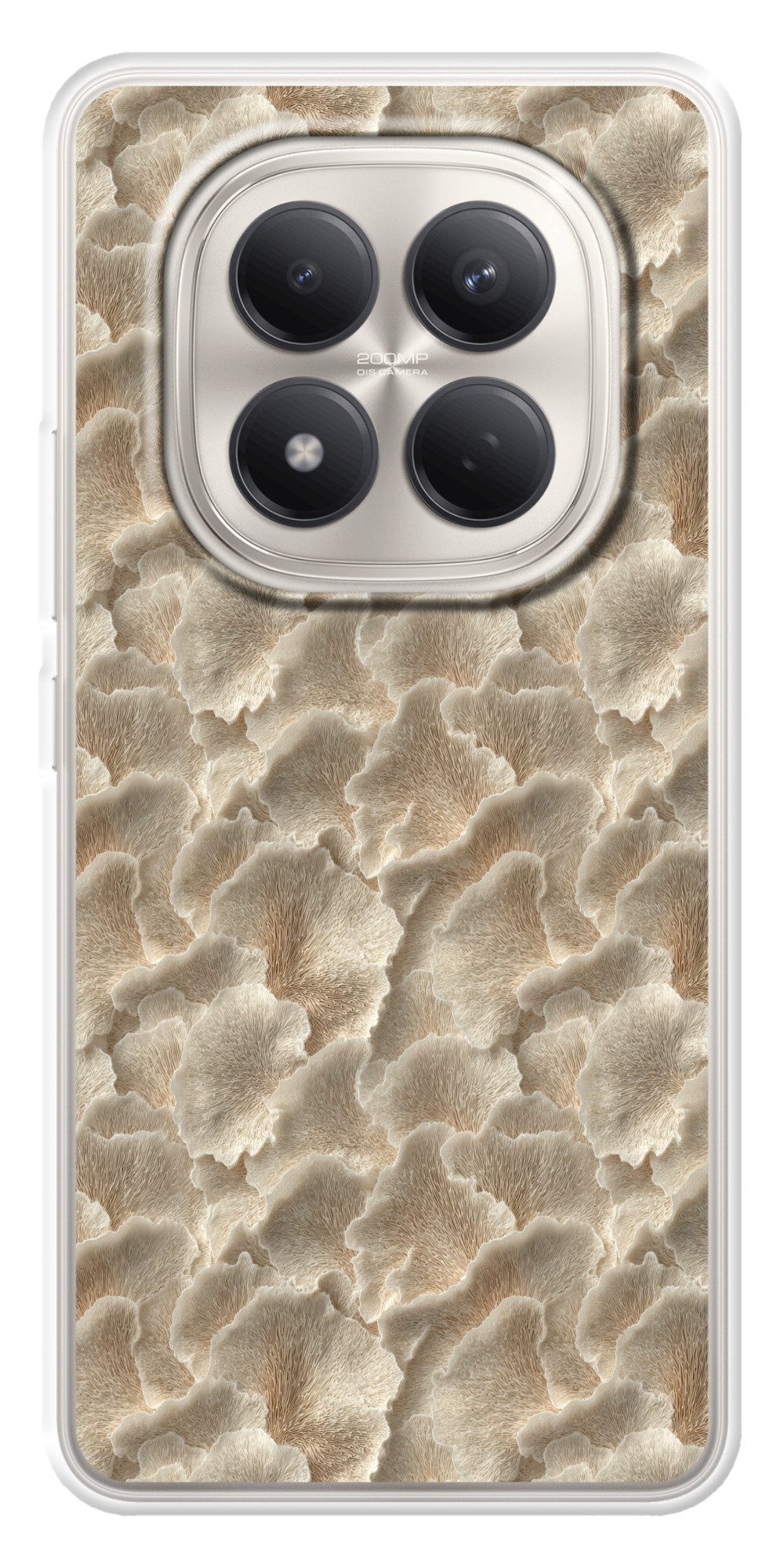 Handyhülle für Xiaomi Redmi Note 15 Pro 4G Fächertexturen - Beige - Fasertextur