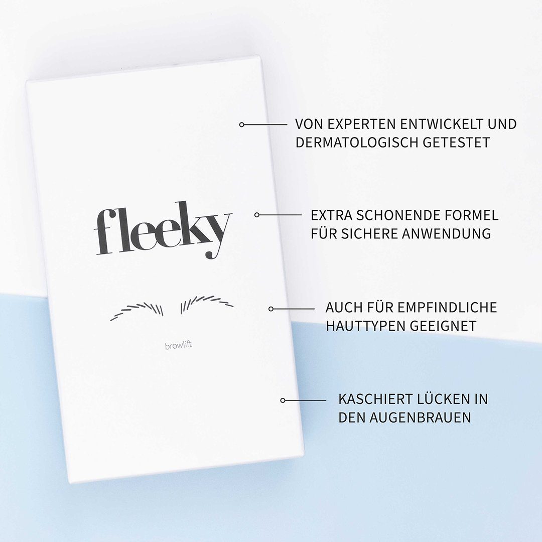 fleeky Augenbrauen-Kosmetika Browlift Kit, Browlifting wie im Studio – vegan, hautschonend & made in EU