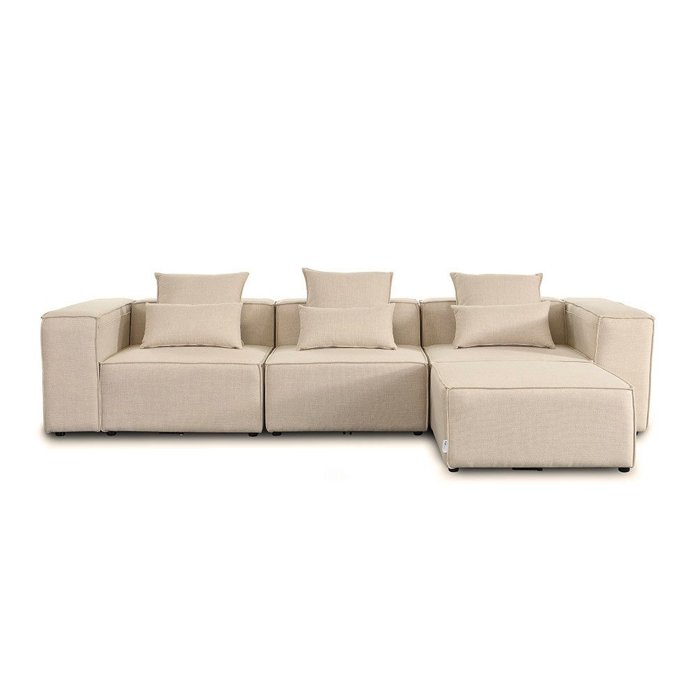 HOME DELUXE Ecksofa Modulares Sofa FINO - L, individuell Stellbar 4 Teile, günstig online kaufen