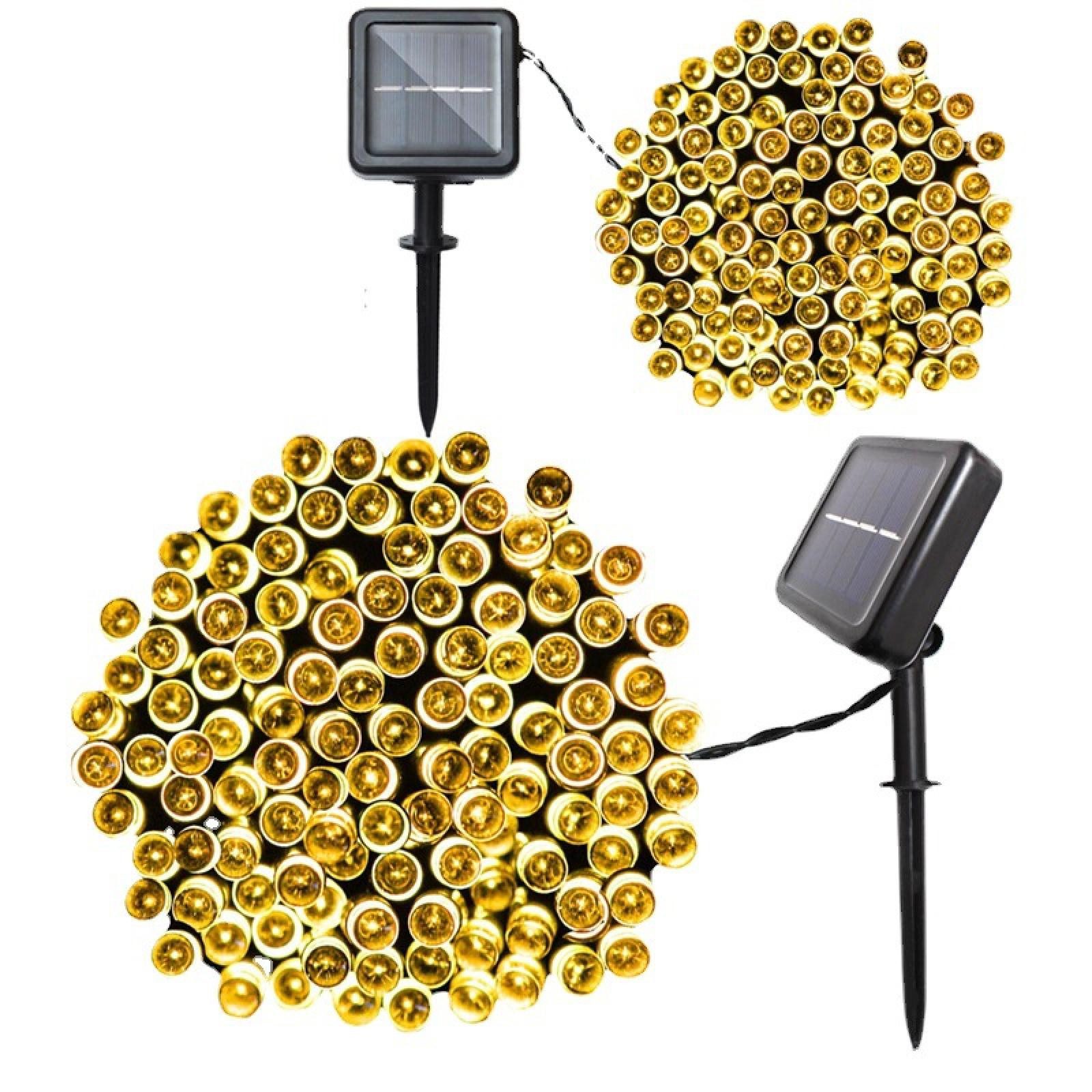 FELIXLEO Weihnachtsbaumkugel Solar Lichterkette Außen 12m LED Solar (1 St)