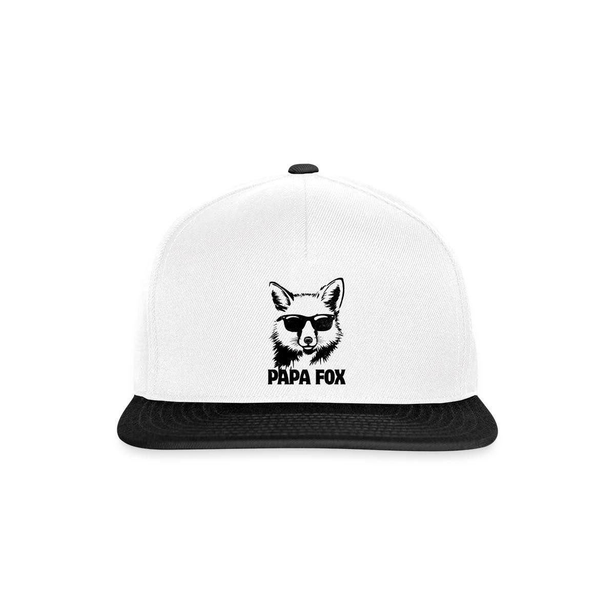 Spreadshirt Snapback Cap Papa Fox Mit Sonnenbrille Für Coole Väter Snapback Cap (1-St)