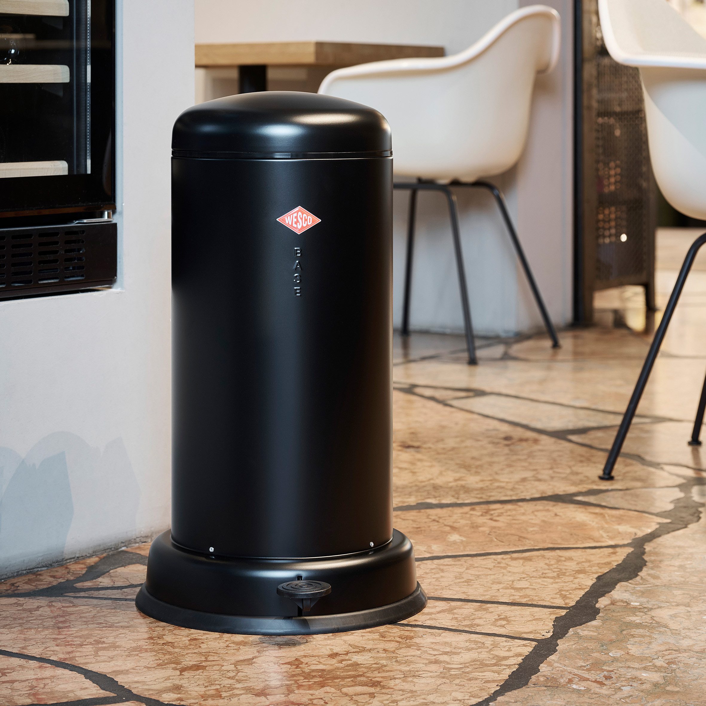 WESCO Mülleimer Baseboy, Abfallsammler mit Dämpfer + Dämpferhalterung 20 Liter