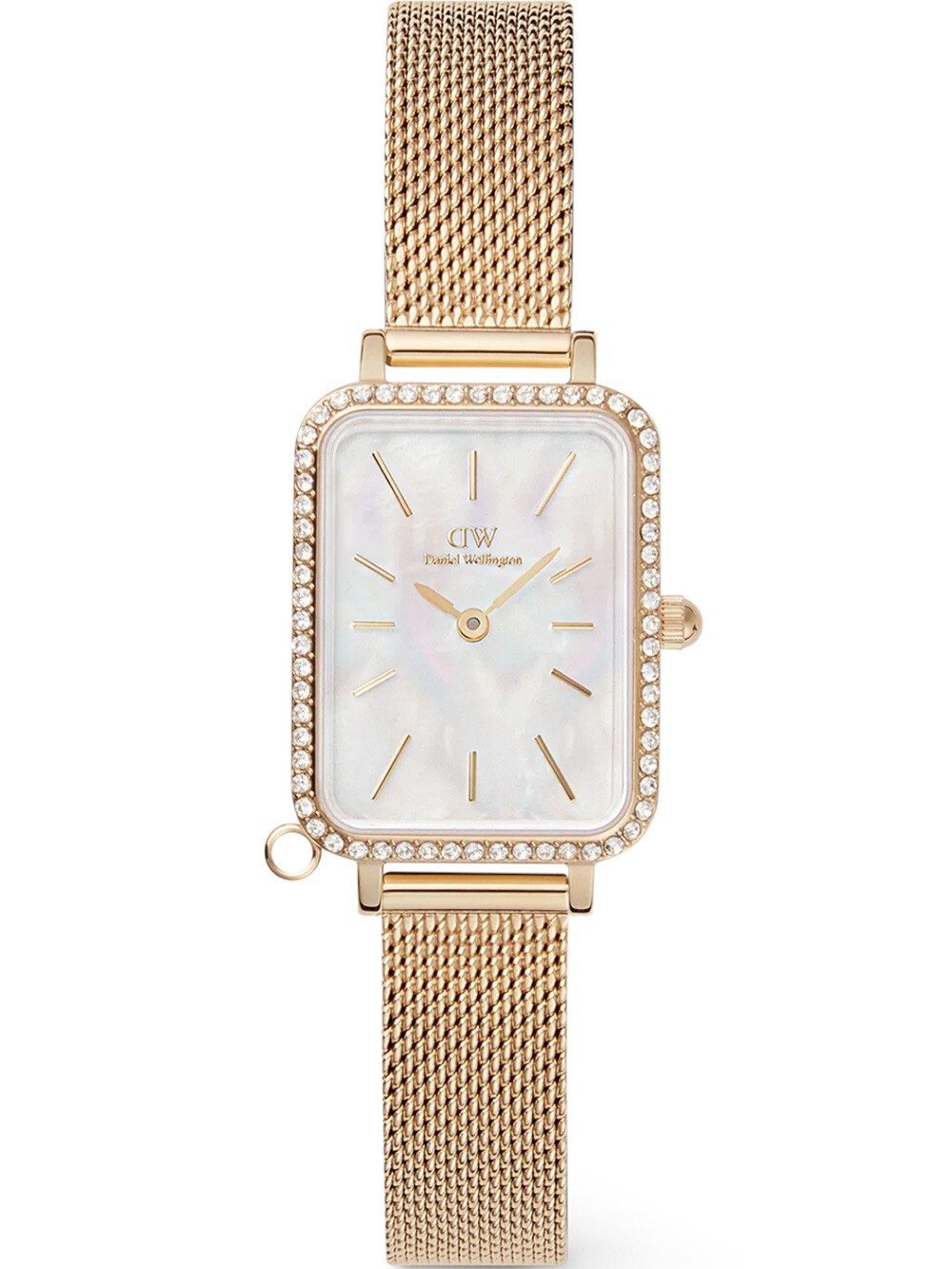 Daniel Wellington Quarzuhr Daniel Wellington DW00100749 Damenuhr Quadro Charm Bezel 26mm 3ATM Daniel Wellington DW00100749 Damenuhr Quadro Charm Bezel 26mm 3ATM