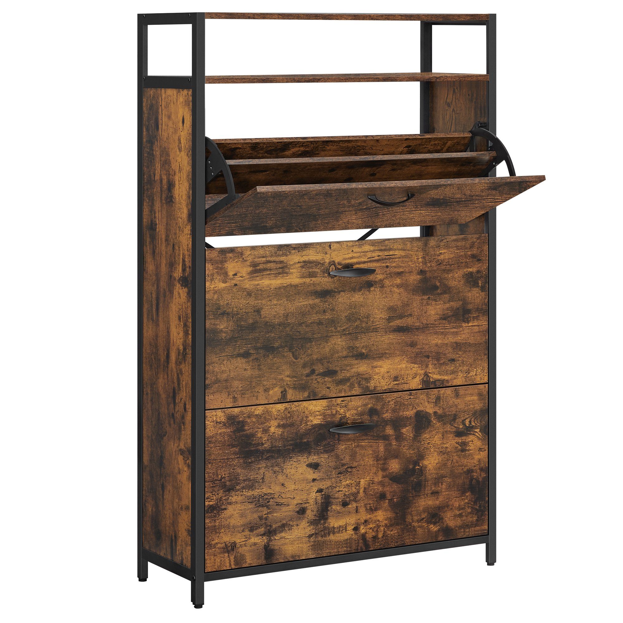 VASAGLE Schuhschrank Schuhrgal Schuhablage mit vielem Stauraum 60x30x130cm/ günstig online kaufen