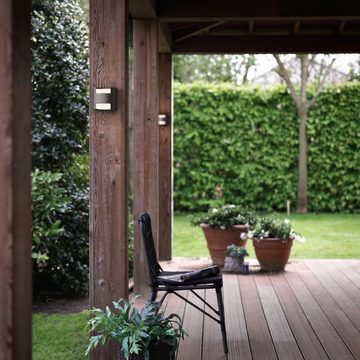 Philips LED Außen-Wandleuchte Zeitlose myGarden Außenwandleuchte Gras aus Aluminium in anthrazit, keine Angabe, Leuchtmittel enthalten: Ja, fest verbaut, LED, warmweiss, Aussenlampe, Outdoor-Leuchte, Aussenwandleuchte