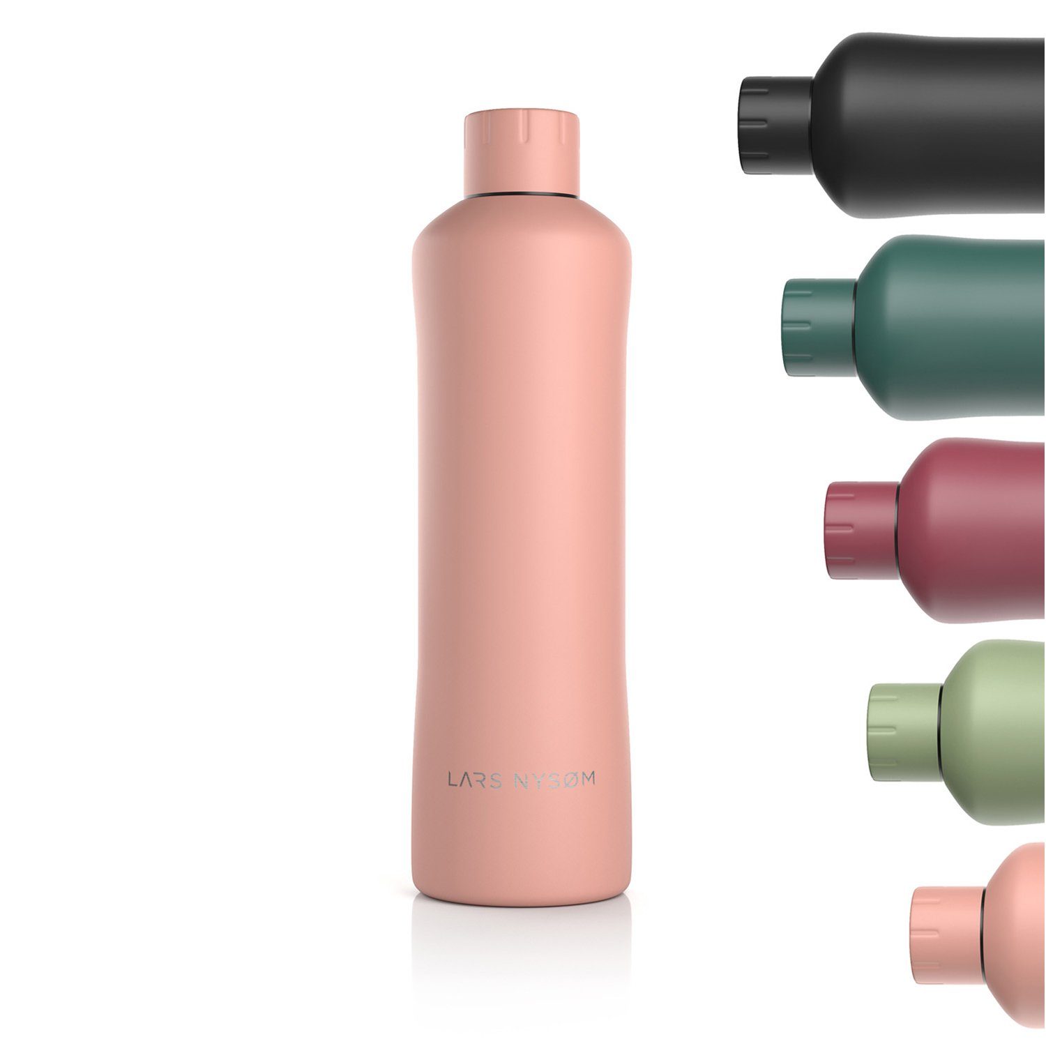 BPA-Freie geeignet NYSØM LARS Isolierflasche Kohlensäure Rose Bølge, Thermosflasche