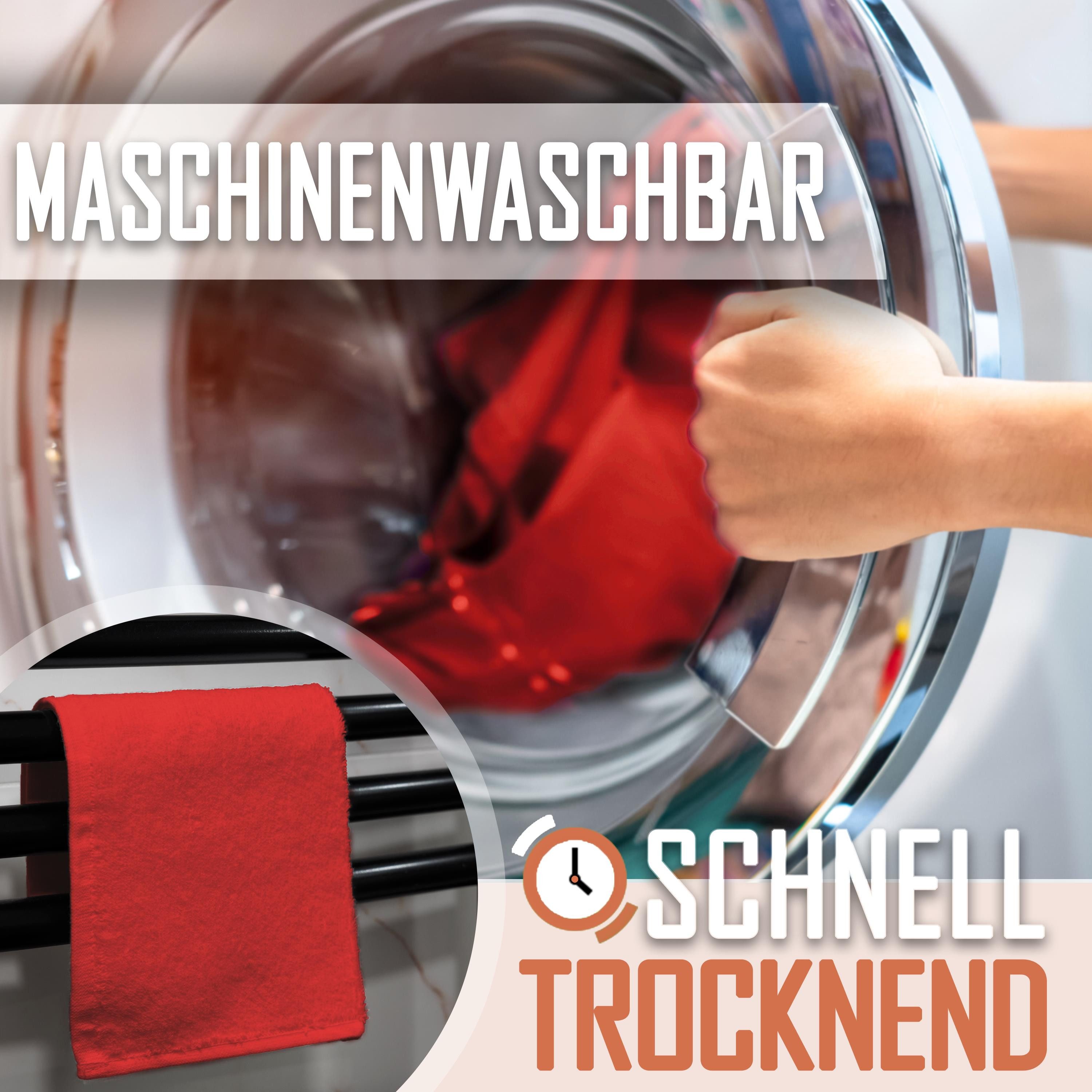 NatureMark Seiftuch 10er-Set Seiftücher 30x30cm 100% Baumwolle, (10-St), Frottier Waschlappen Seiflappen 30 x 30 cm, Rot – Bild 5 von 5