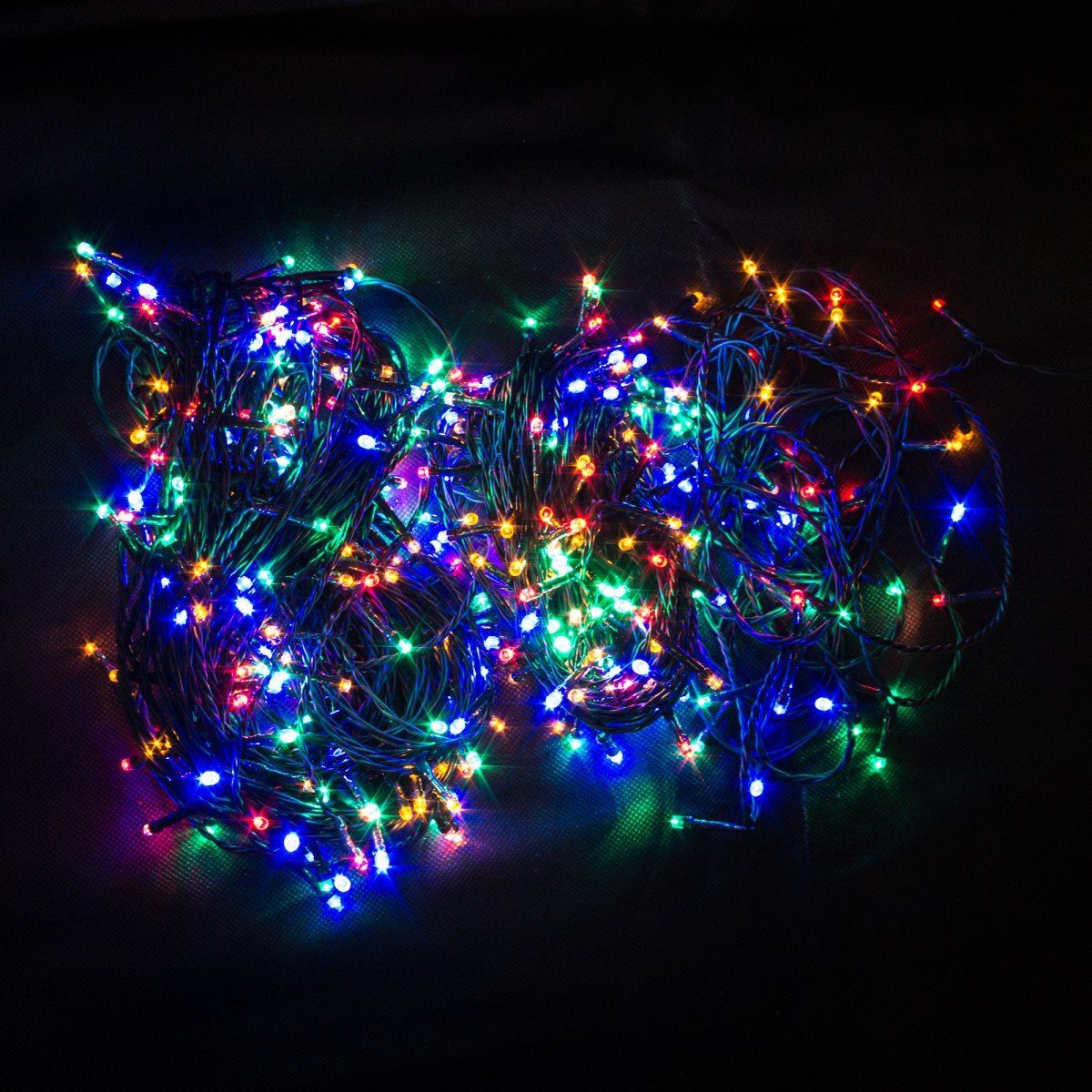 Linder Lichterkette 500er LED Lichterkette multicolor Farblichterkette Weihnachten, für Innen- und Außenbereiche