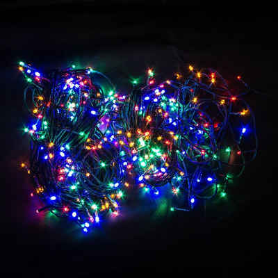Linder Lichterkette 500er LED Lichterkette multicolor Farblichterkette Weihnachten, für Innen- und Außenbereiche