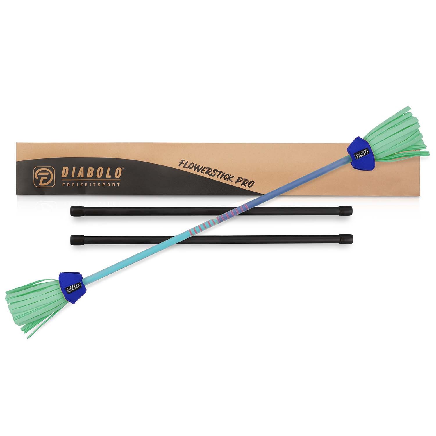 Diabolo Freizeitsport Spiel Flowerstick Pro (blau/türkis)