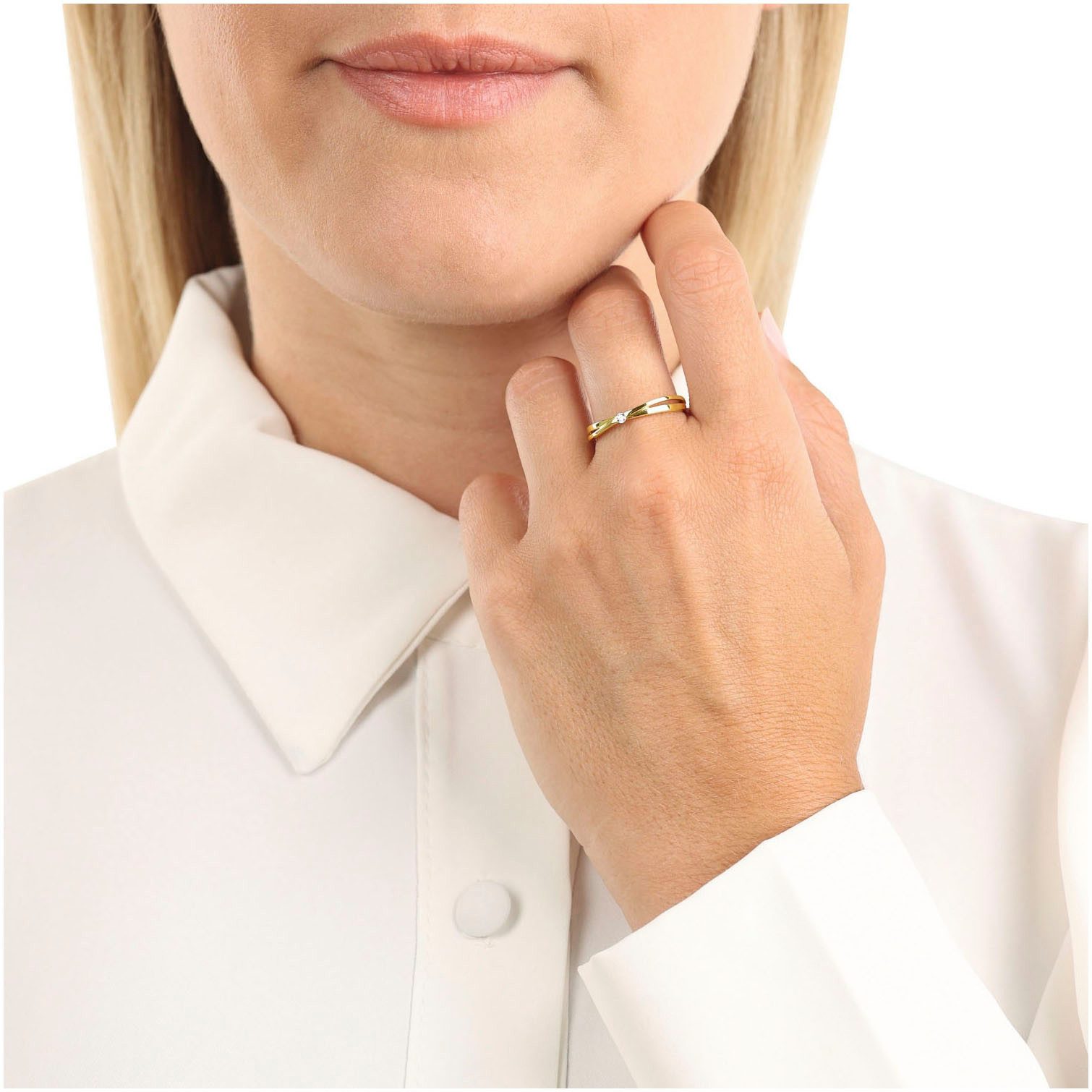 Amor Fingerring, mit Zirkonia (synth)