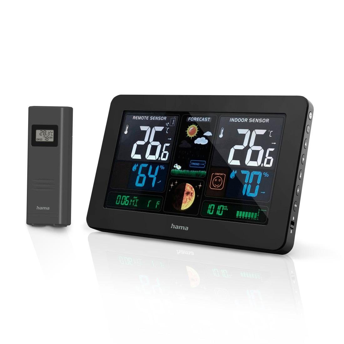 Wetterstation Wetterstation Funk mit Außensensor Wettervorhersage USB-Ladefunktion
