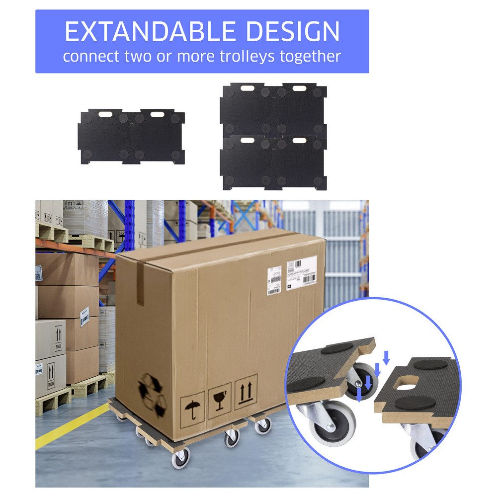 TOOLCRAFT Transportroller TOOLCRAFT TO-10748217 Erweiterbare Rollplatte MDF Traglast (max): 20
