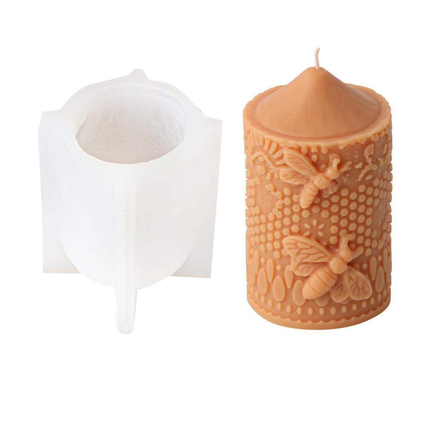 LuxusKollektion Silikonform Silikonform Biene Honigwabe Kerzen DIY Handwerk, (1-tlg)