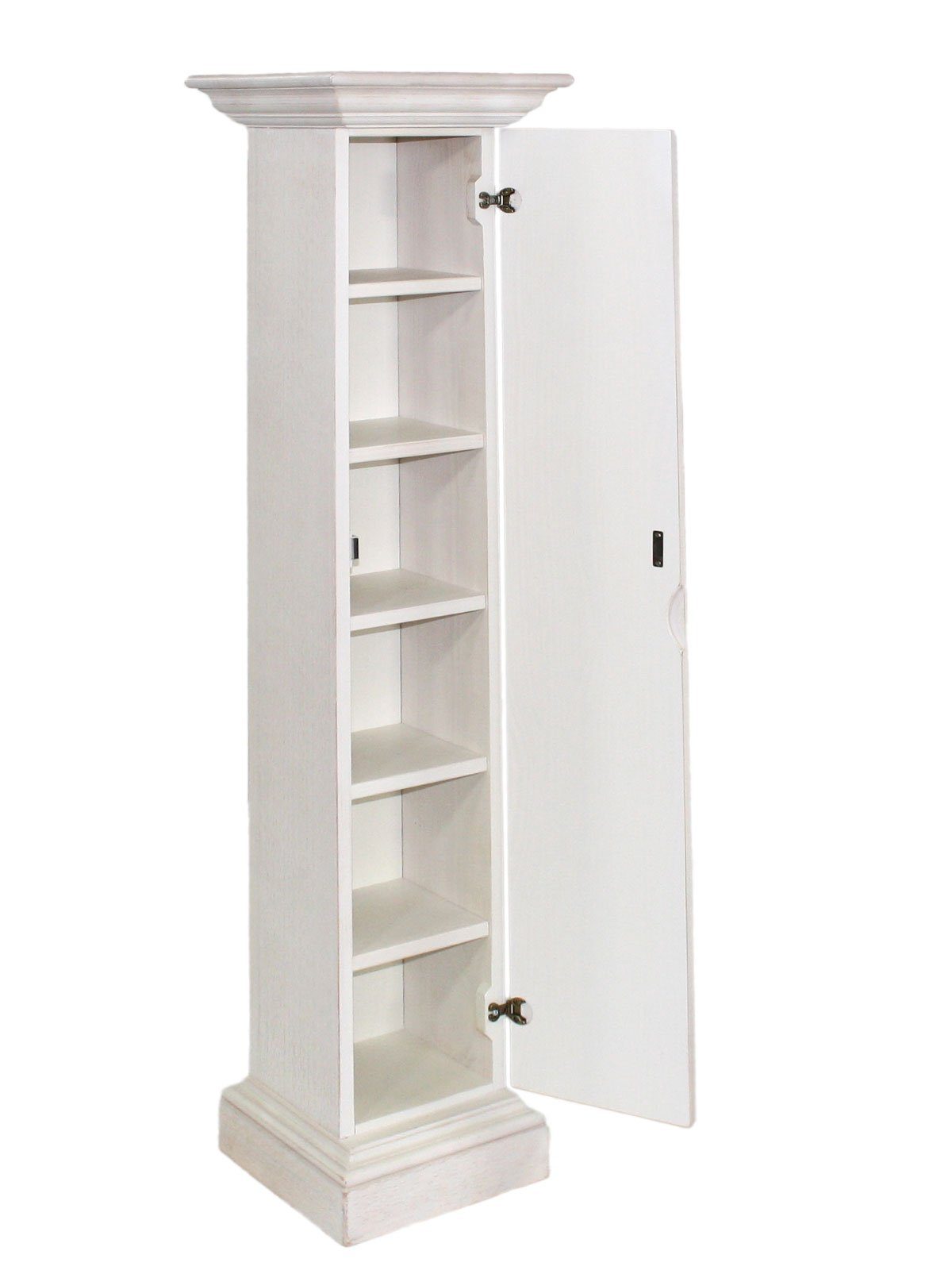 Casamia Beistellschrank Säulenschrank Blumensäule Duett Höhe 132 cm 1 Tür Pinie massiv