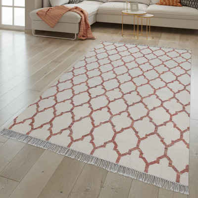 Orientteppich Wohnzimmer Teppich Handgewebt Orientalisches Design, TT Home, rechteckig, Höhe: 12 mm