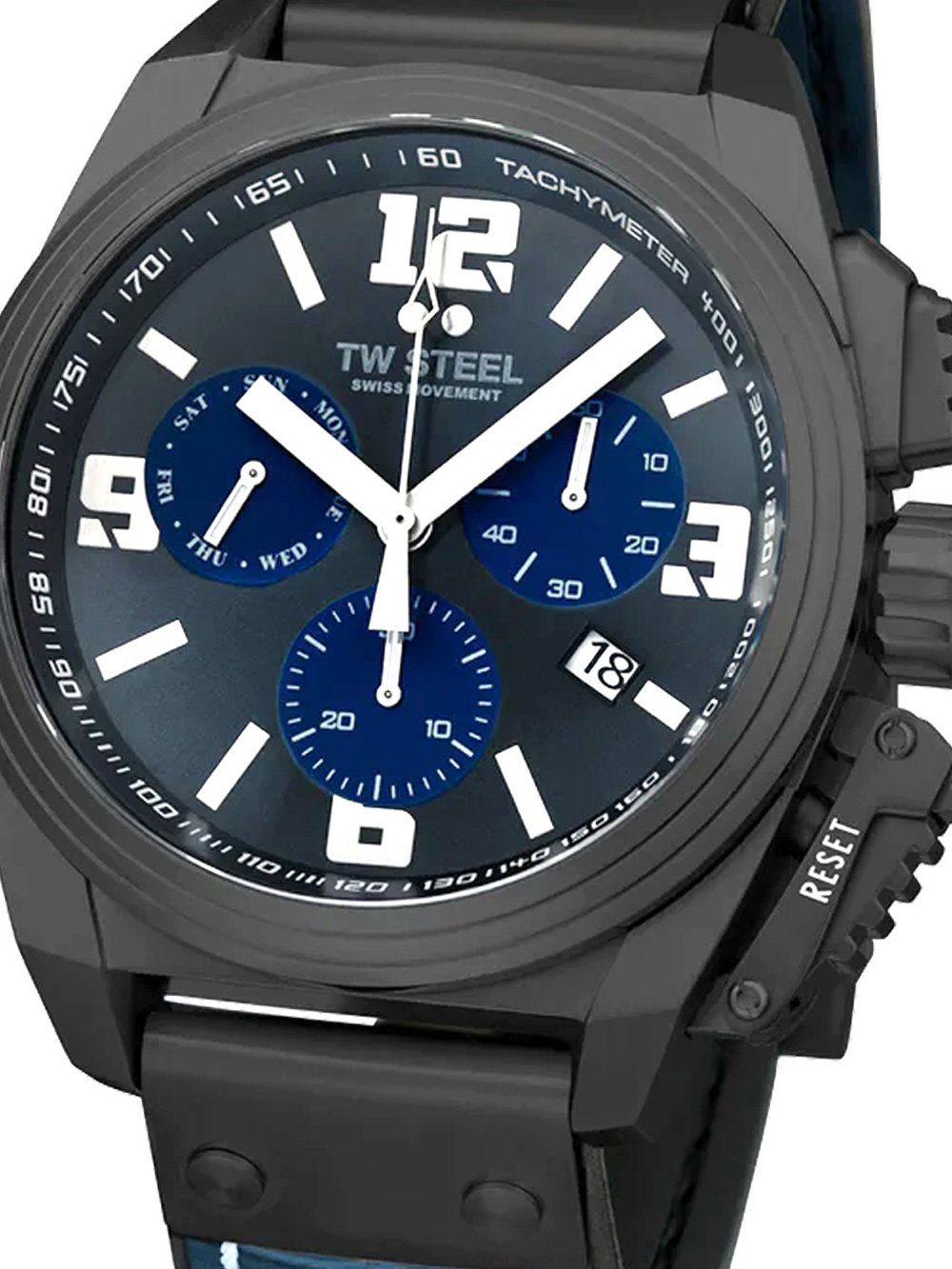 TW Steel Quarzuhr TW-Steel TW1117 Canteen Herrenuhr Chronograph 46mm 10ATM TW-Steel TW1117 Canteen Herrenuhr Chronograph 46mm 10ATM
