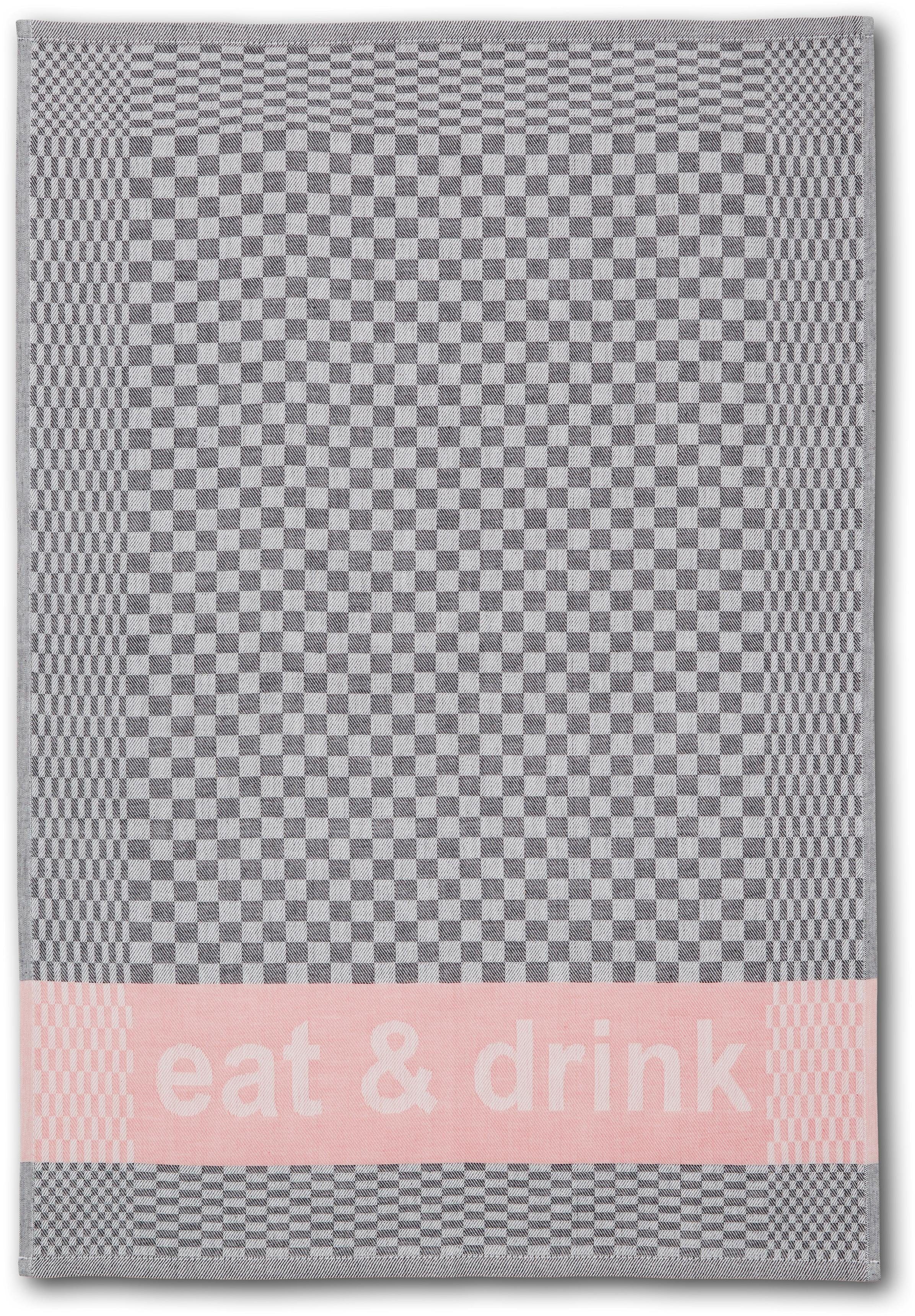 Geschirrtuch 6-tlg), (Set, drei & Motiven verschiedenen eat drink, Dyckhoff mit