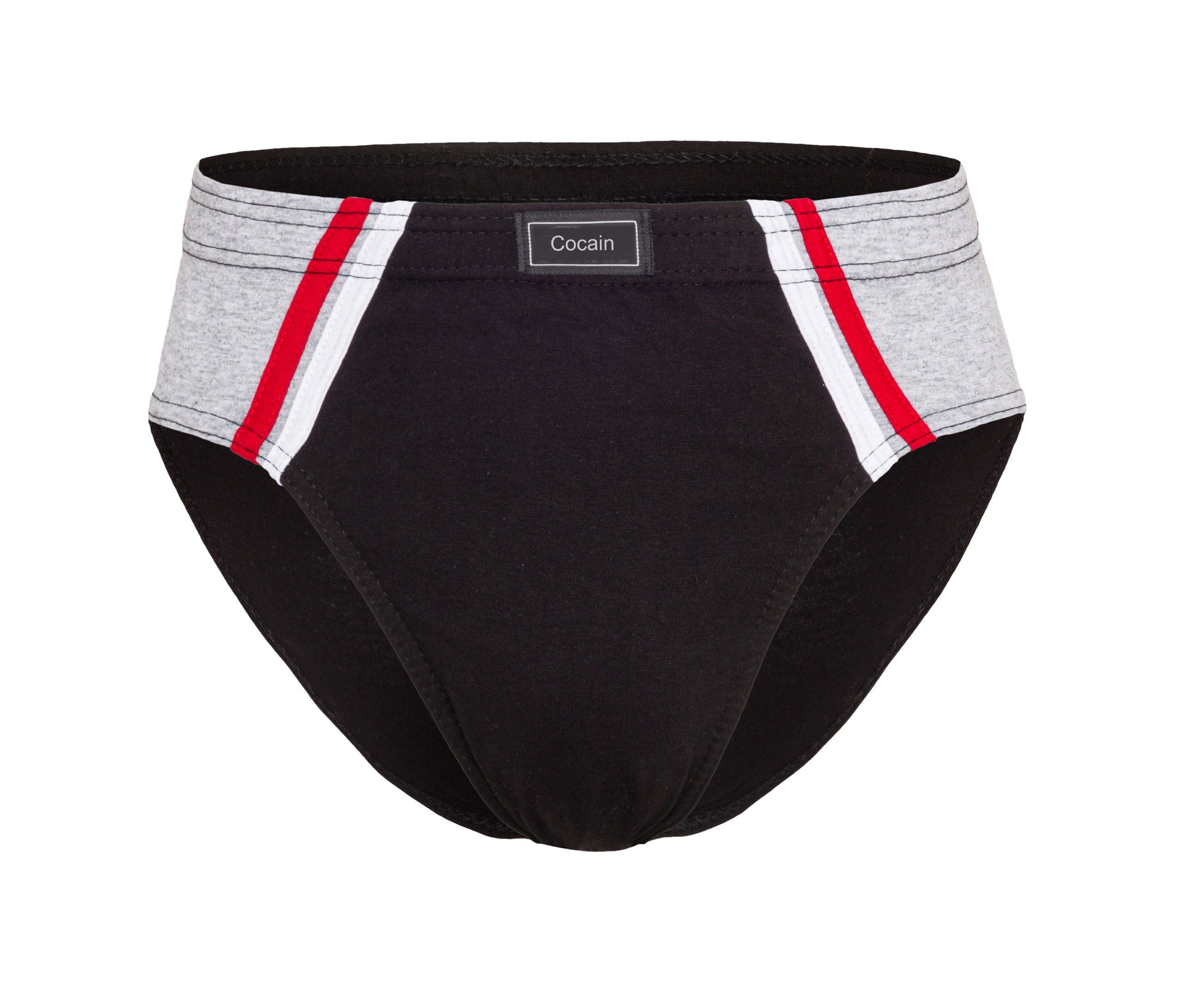 Cocain underwear 6-St) Europa klassisch (Spar-Set, - Herren Sportslips Logo in produziert Farbteiler Slip