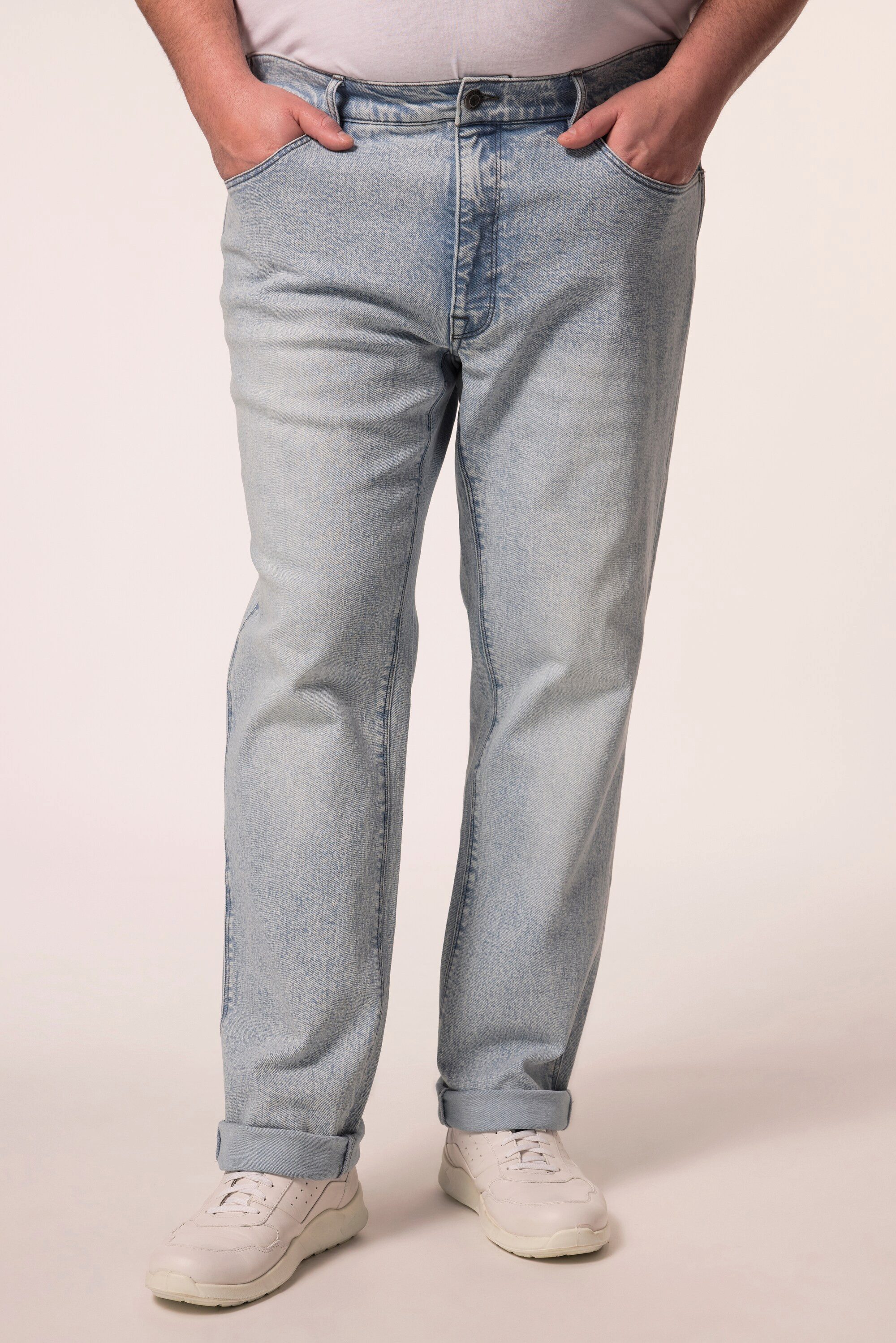 Men Plus 5-Pocket-Jeans Jeans Straight Fit seitlicher Elastikbund. € 69,99