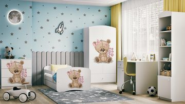 Bjird Kinderbett Babydream 180x80 cm 160x80 cm 140x70 cm (optional mit Matratze, mit Schublade Rausfallschutz und Lattenrost), verschieden Farben und Varianten für Mädchen und Jungen