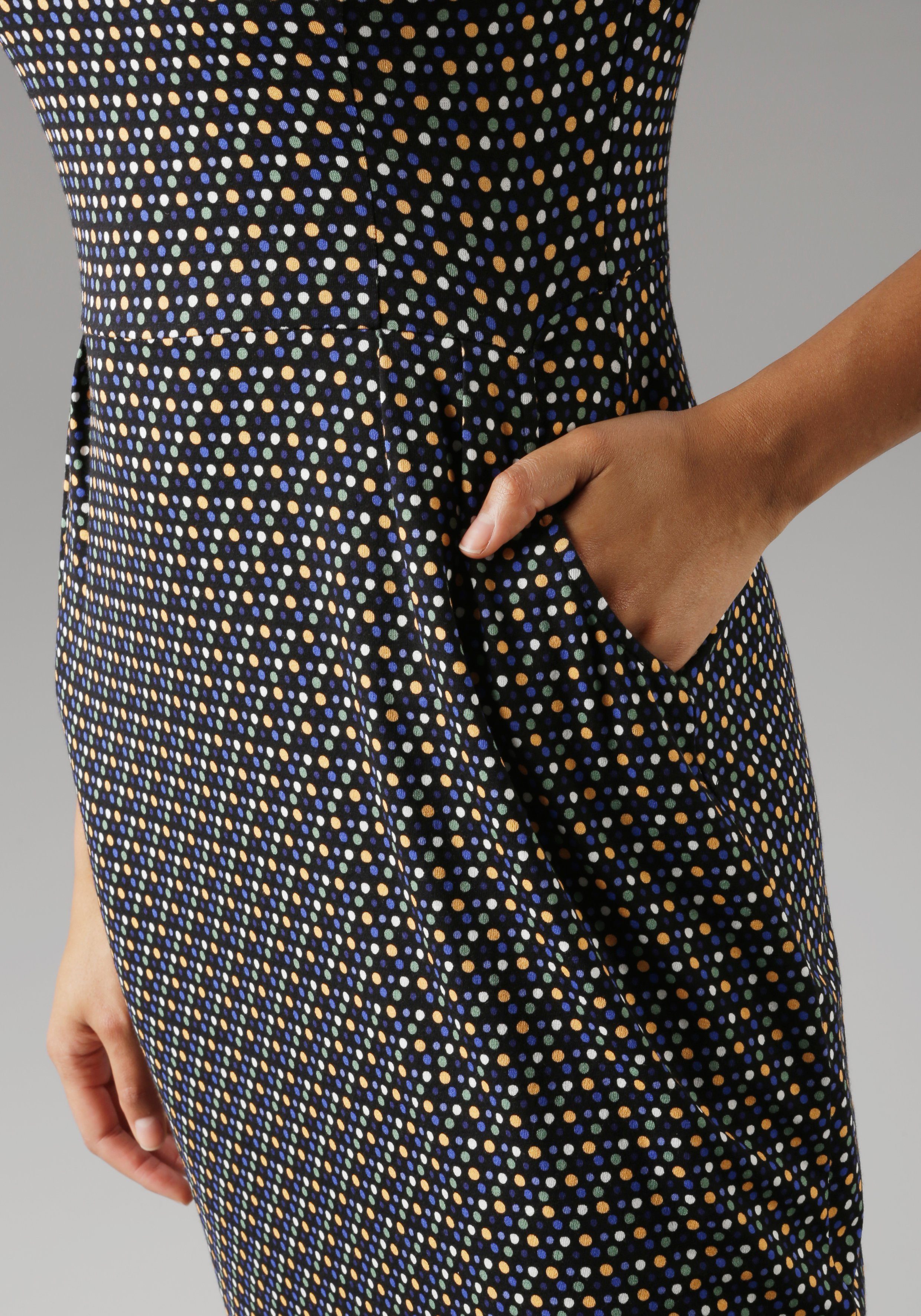 Aniston SELECTED Jerseykleid Punkten mit bunten