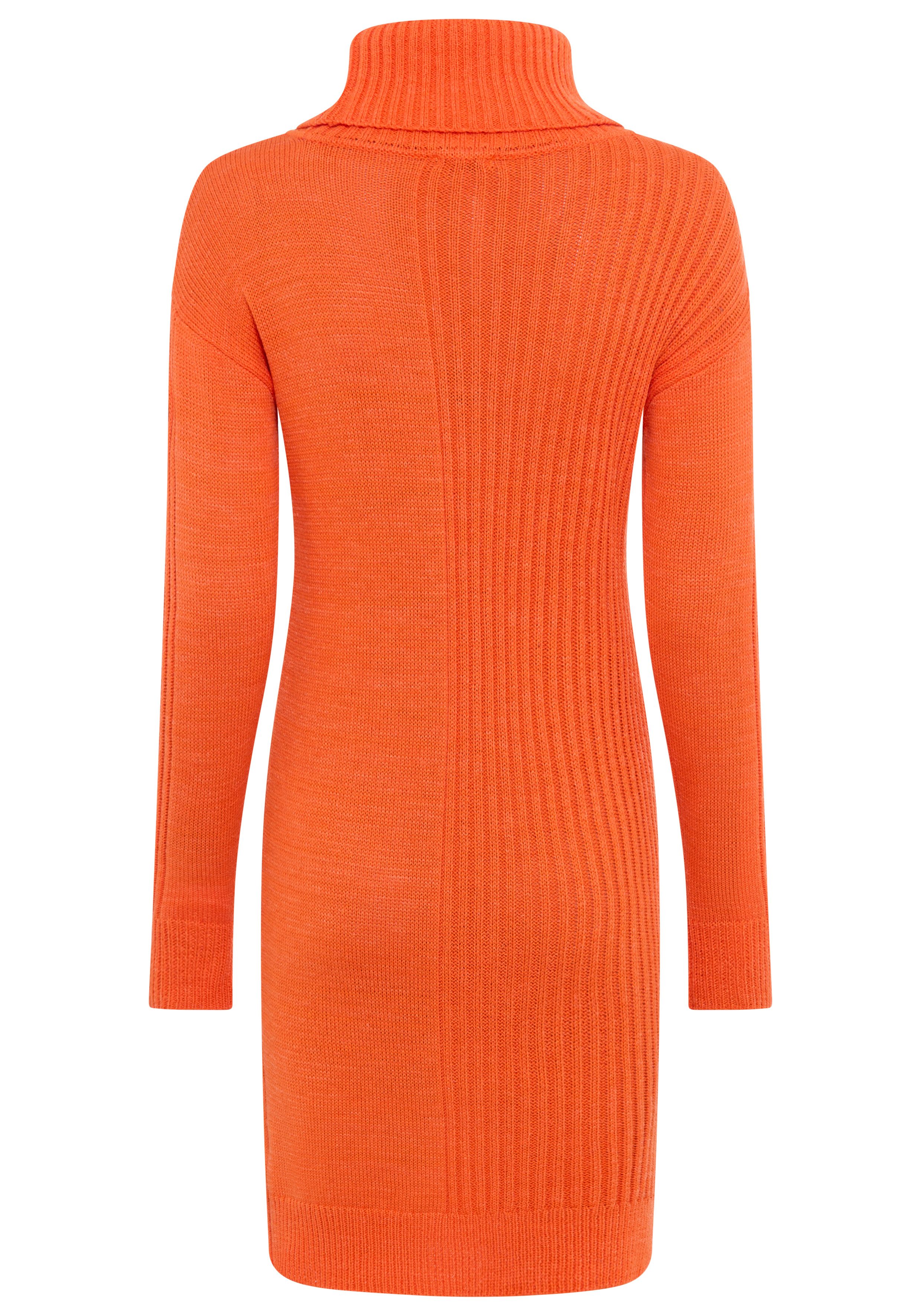 KangaROOS Strickkleid mit Rollkragen, Glattstrick & Rippstrick