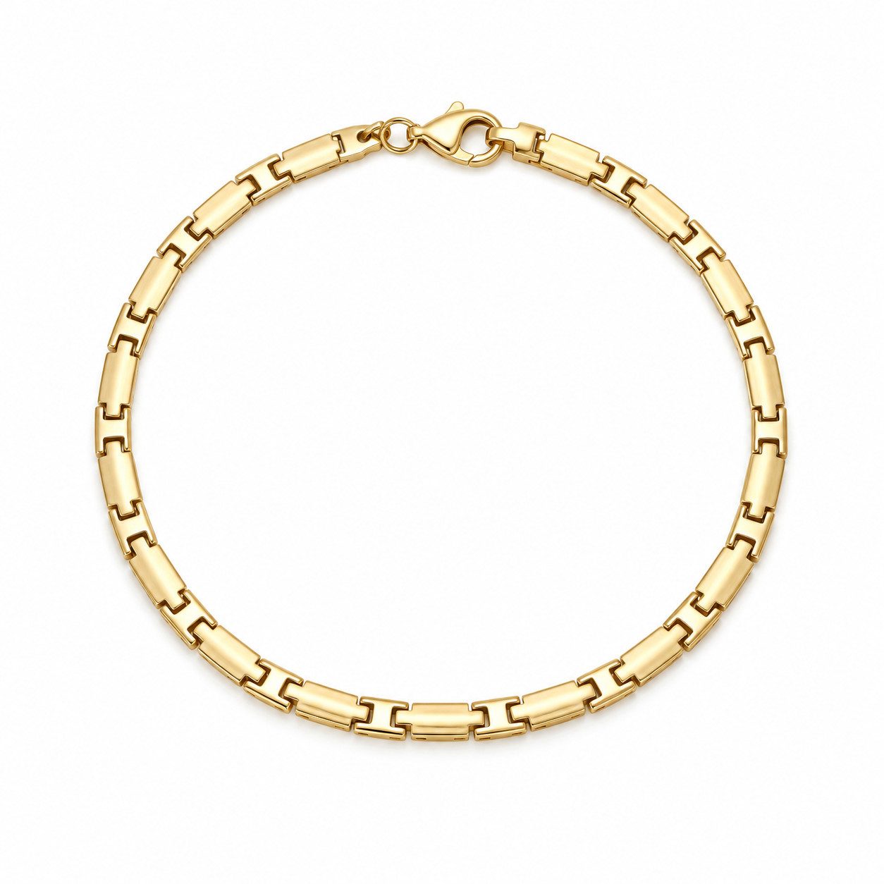 Suzan Gold Panzerarmband 585 Gold Box Chain Panzerarmband 19cm, Zeitloses Design, vielseitig kombinierbar, ideal als Geschenk