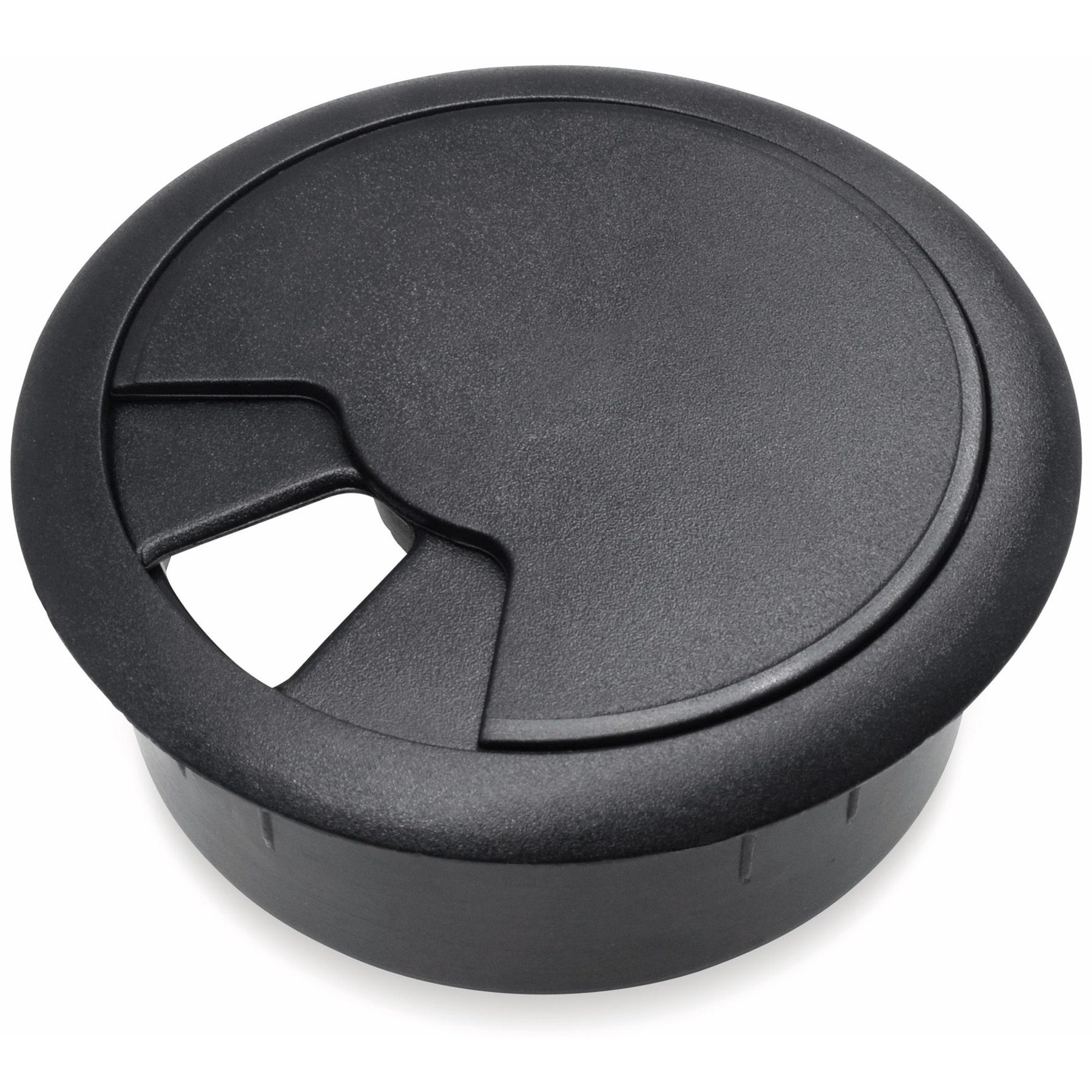 Pollin Kabeldurchfuhr Kabeldurchführung für Arbeitsplatten, schwarz, 50 mm, ABS