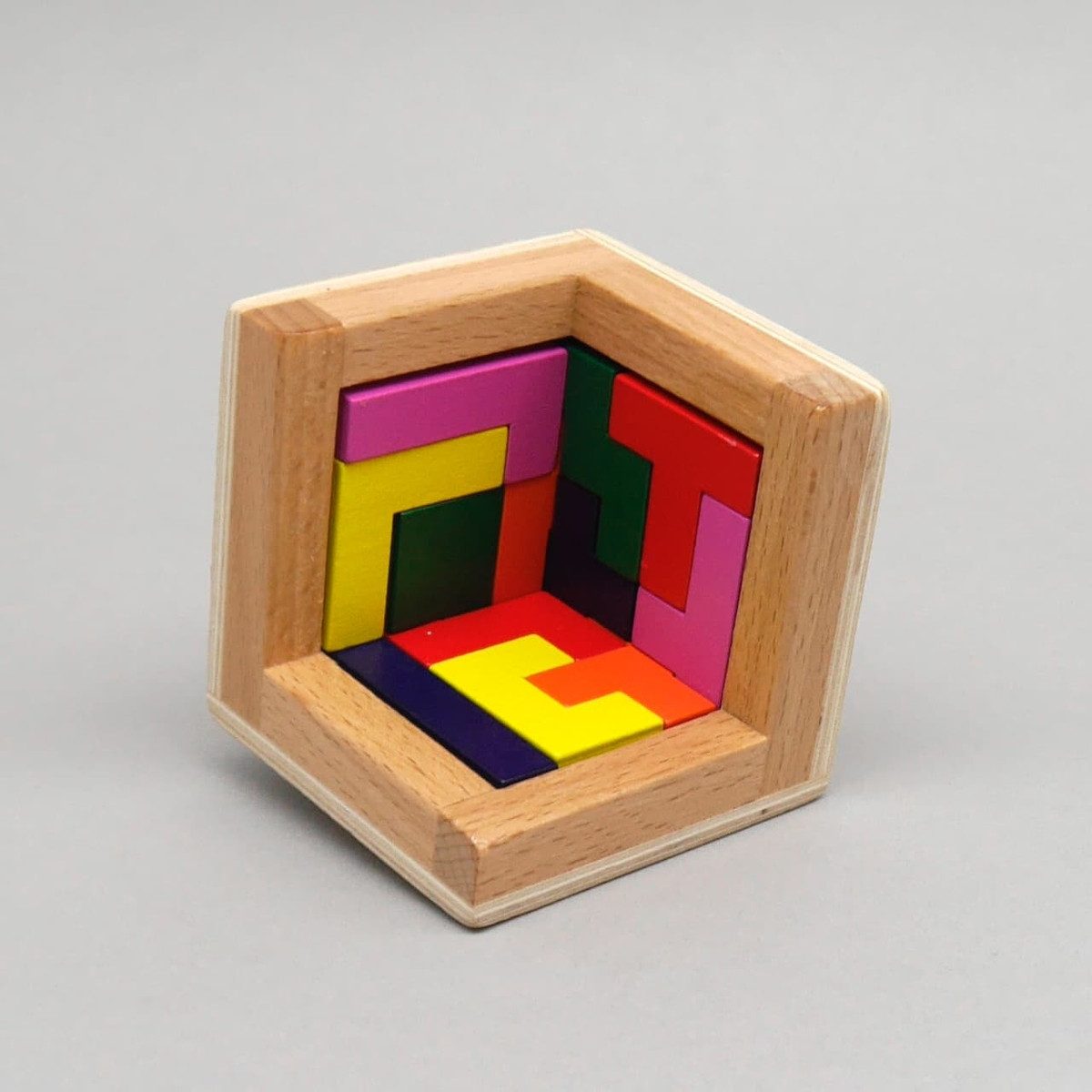 Philos Spiel PENTOMINOS PUZZLE - farbenfrohes, schwieriges Holzpuzzle, Knobelspiel, Holzpuzzle