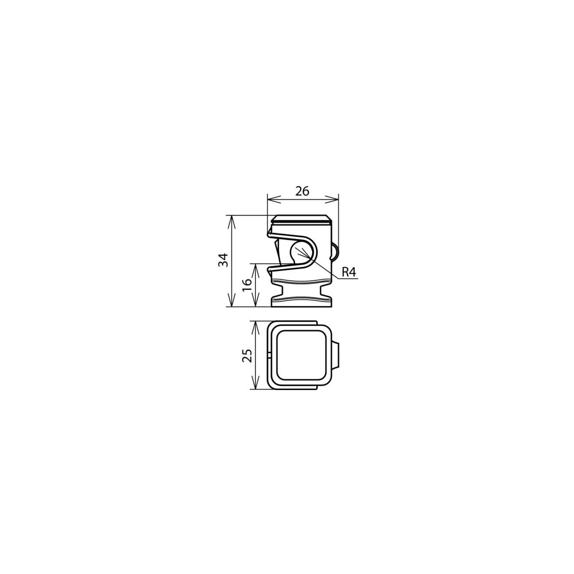 DEHN Kabelführung DEHN Leitungshalter grau H 16mm f. Rd 8mm M6 LH DS 8 H16 IGM6 GR