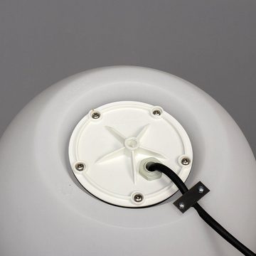 Licht-Erlebnisse Außen-Stehlampe CUMULUS, ohne Leuchtmittel, Gartenleuchte Weiß Kunststoff Kugel dekorativ Außen Lampe