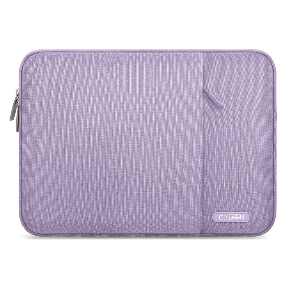 TECH PROTECT Laptop-Hülle Notebooktasche Schutzhülle Transporttasche 13-14 Zoll, gepolstert, Reißverschluss, Fleece, Vordertasche