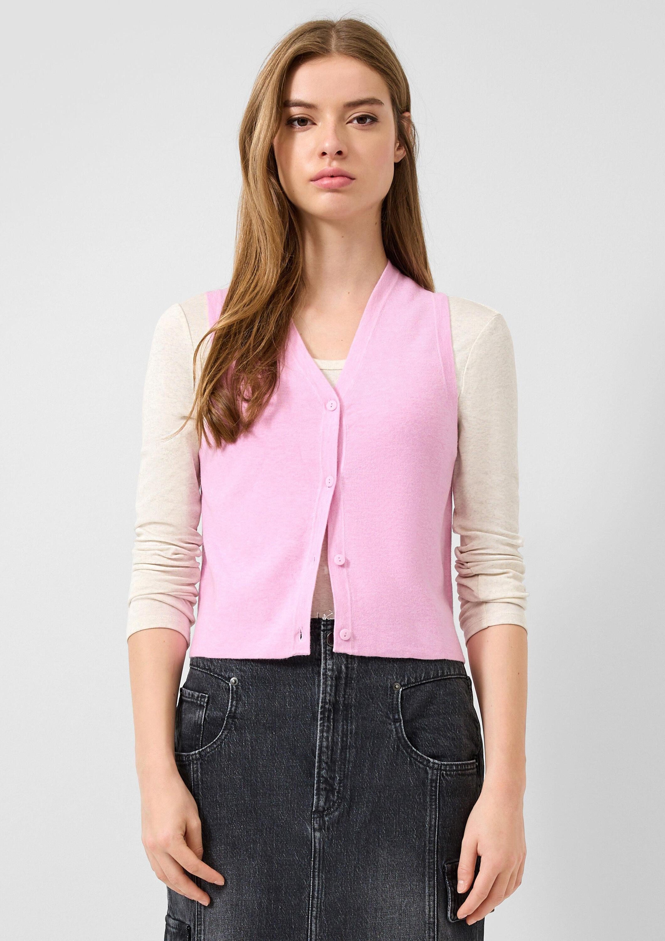 QS Cardigan Strickjacke Weiche Strickweste günstig online kaufen