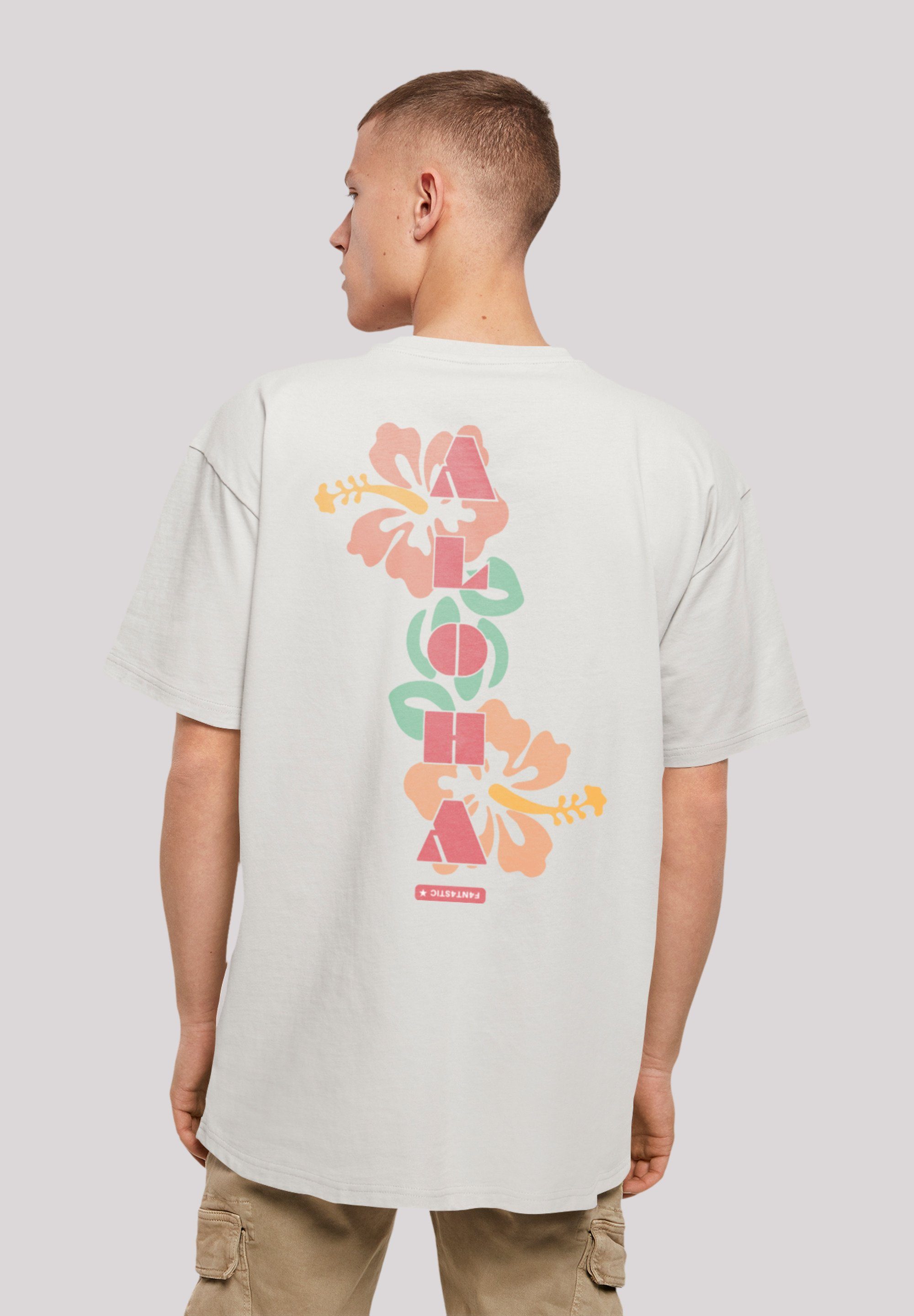 F4NT4STIC T-Shirt Aloha Print lightasphalt