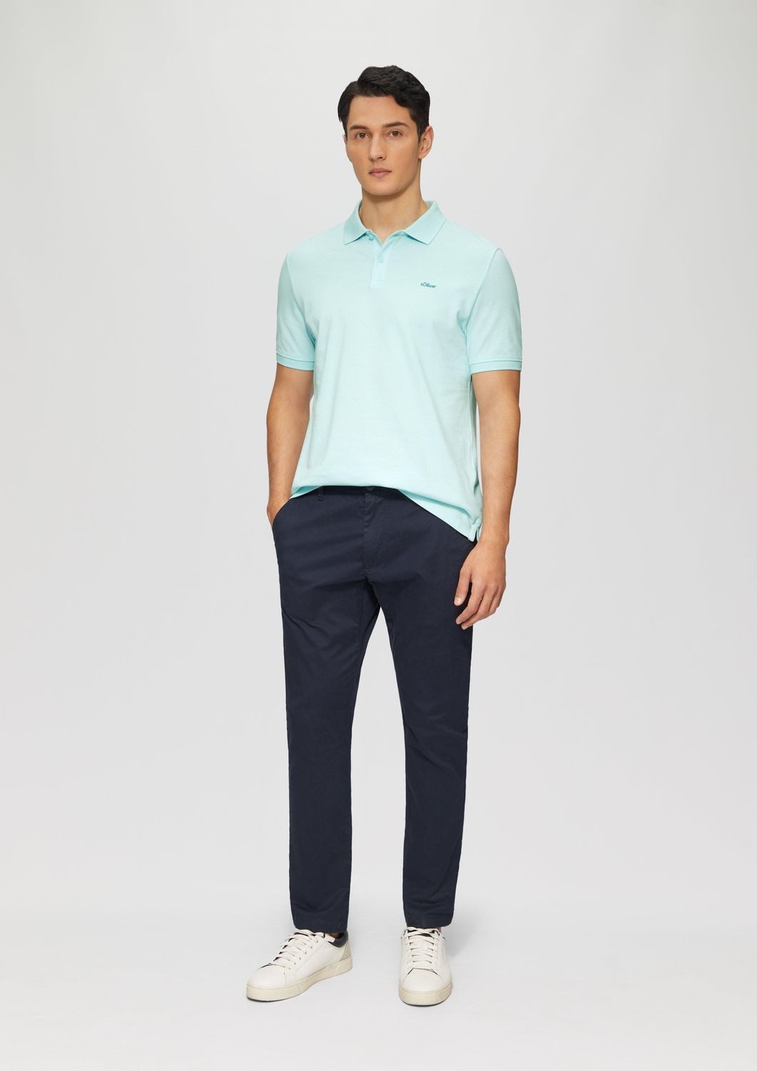 s.Oliver Poloshirt Poloshirt Kragen, Knopfleiste, kurzarm