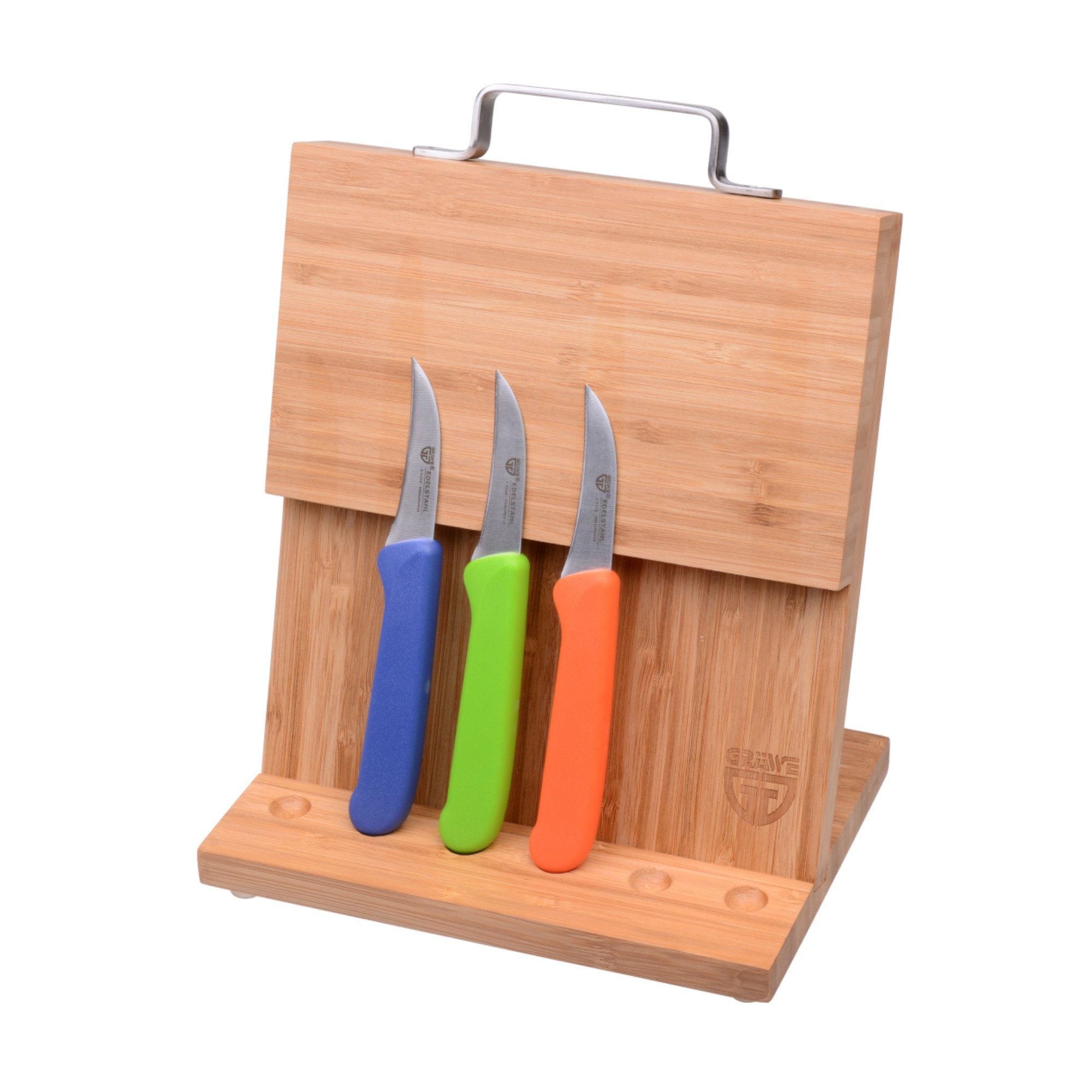 GRÄWE Messerblock GRÄWE Magnet-Messerhalter Bambus klein Bunt, Küchenmessern Natur mit