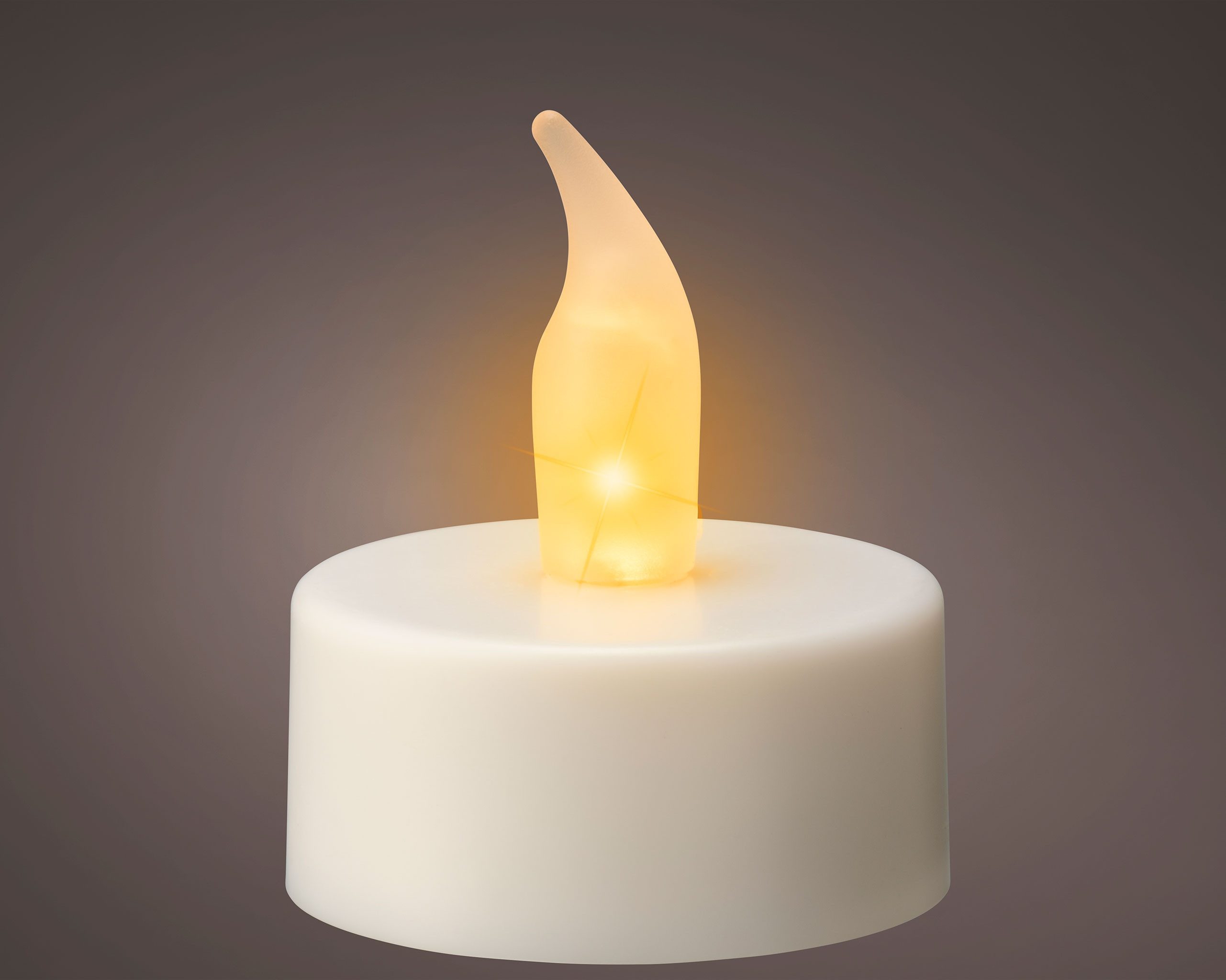 Lumineo LED-Teelichter, Dauerlicht, klassisch warm, LED Teelichter 1,7cm Kunststoff 6er Set Weiß / Warmweiß