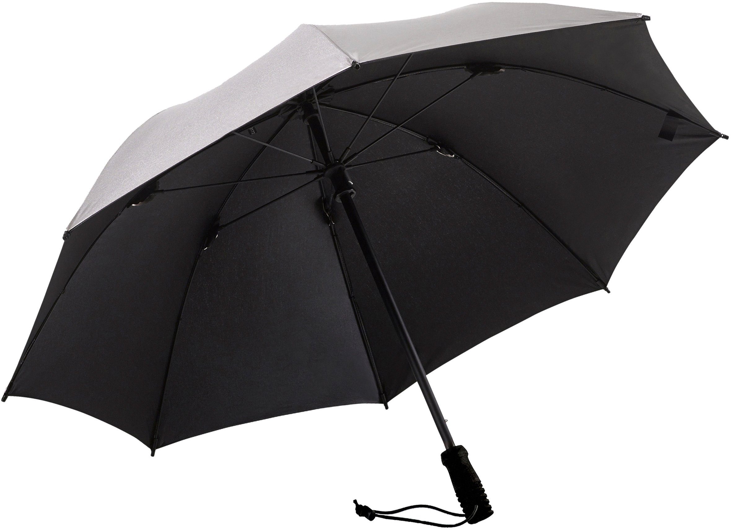 EuroSCHIRM® Stockregenschirm Swing handsfree, silber, verlängerbarer günstig online kaufen