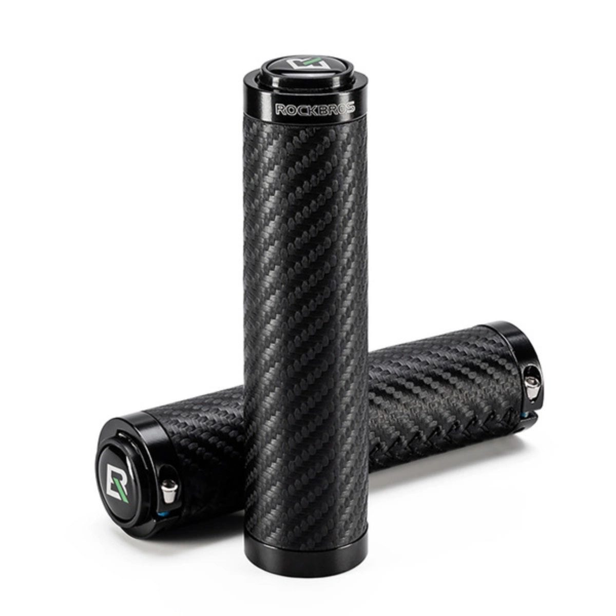 Fahrradlenkergriff Rockbros Fahrradgriffe Twisted Straight Anti-Rutsch-Griffe - Schwarz