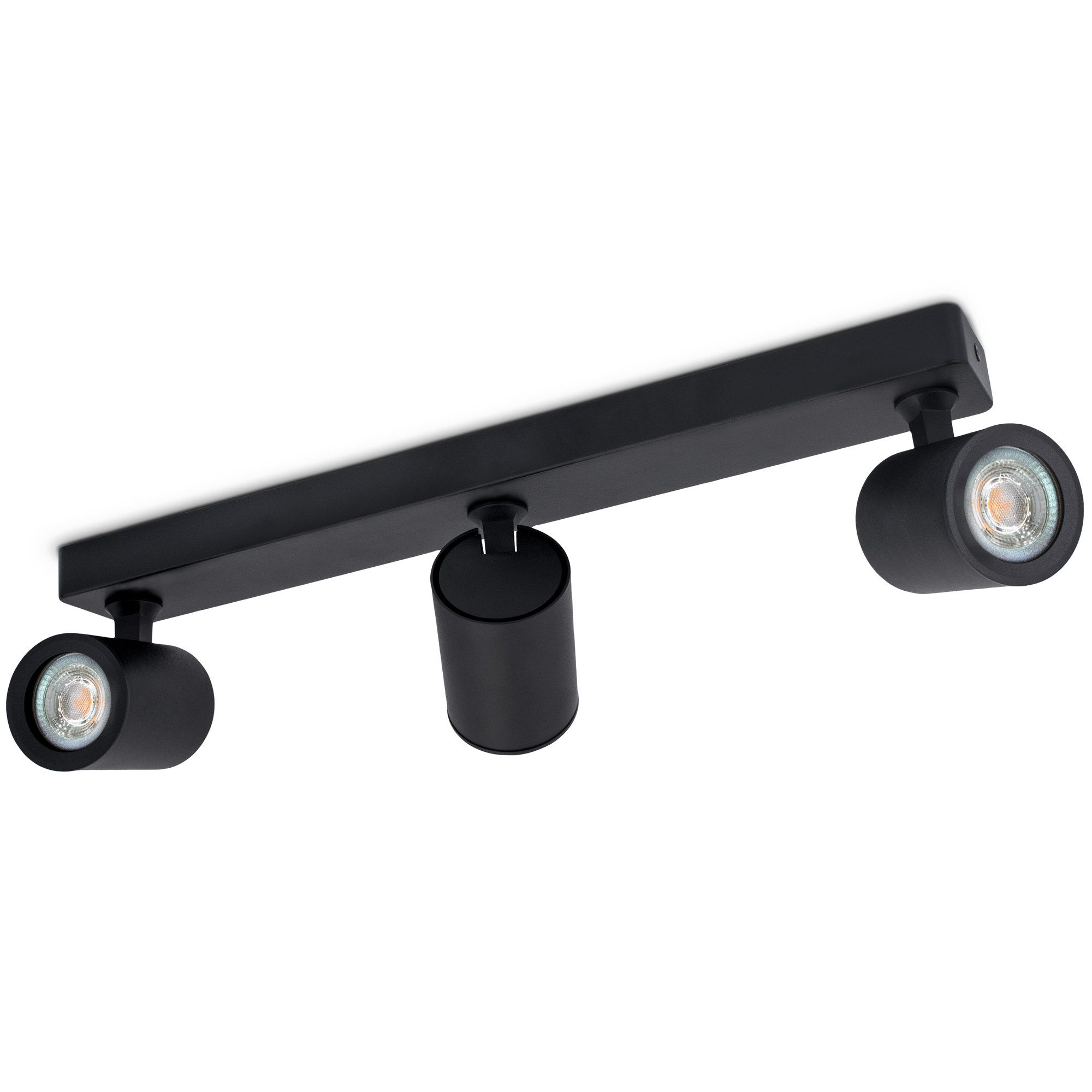linovum LED Aufbaustrahler TENJO Spotbalken Strahler 3 flammig drehbar mit LED GU10 2W warmweiß, Warmweiß
