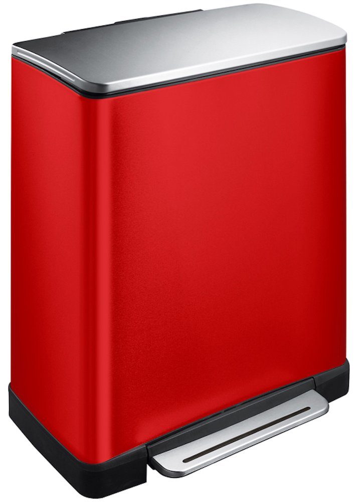 PROREGAL® Mülleimer Stilvoller Treteimer mit extra breitem Pedal, 12L, Edelstahl