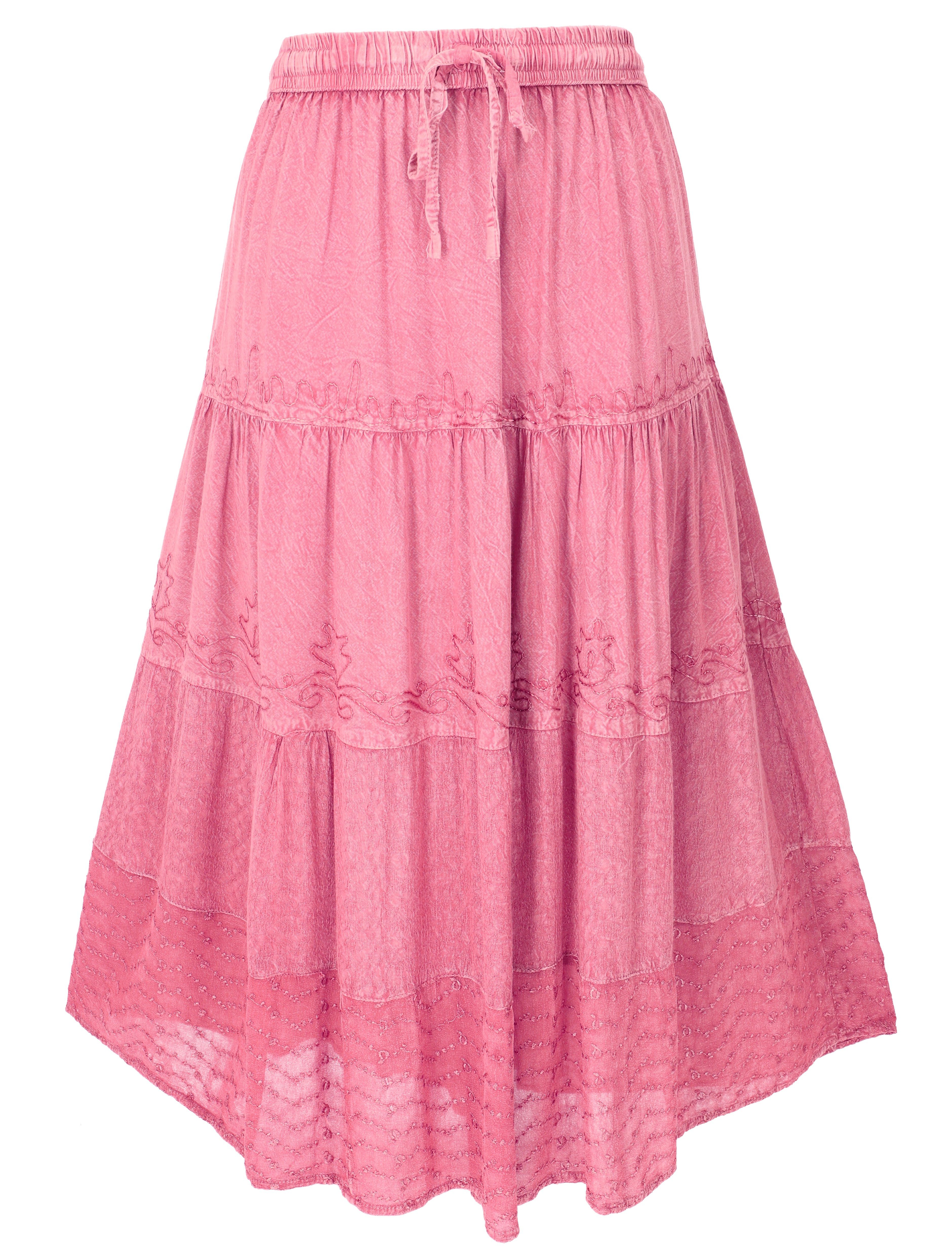 Guru-Shop Minirock Bestickter Boho Hippierock, indischer Maxirock,.. alternative Bekleidung – Bild 4 von 5