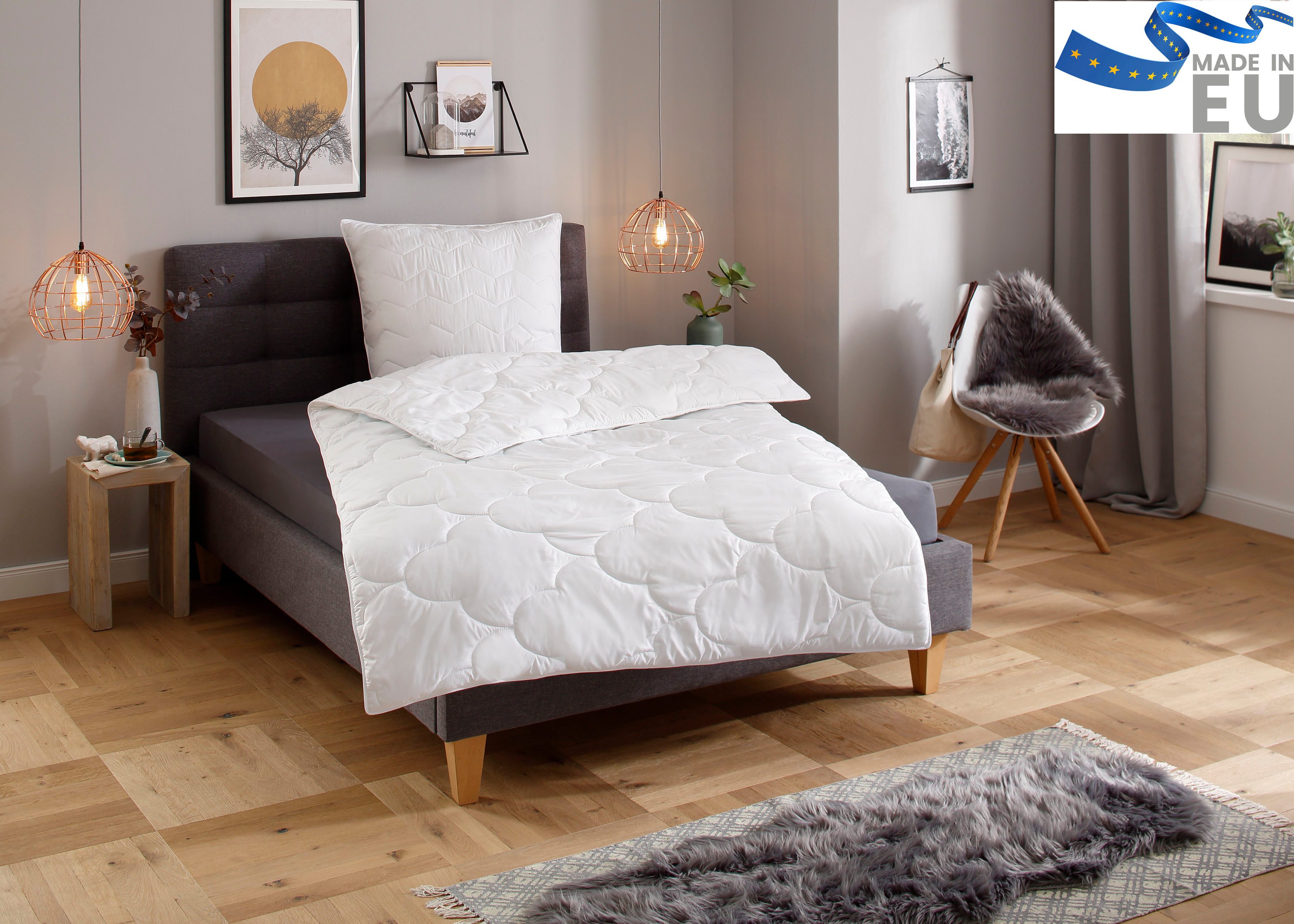 OTTO home Microfaserbettdecke Mondschein, Bettdecke 135x200 cm, 155x220 cm, 200x200 cm, Füllung: Polyester, Bezug: Polyester oder antibakteriellen Microfaser, Bettdecken, Sommer, Winter, allergiker geeignet (Hausstauballergiker)