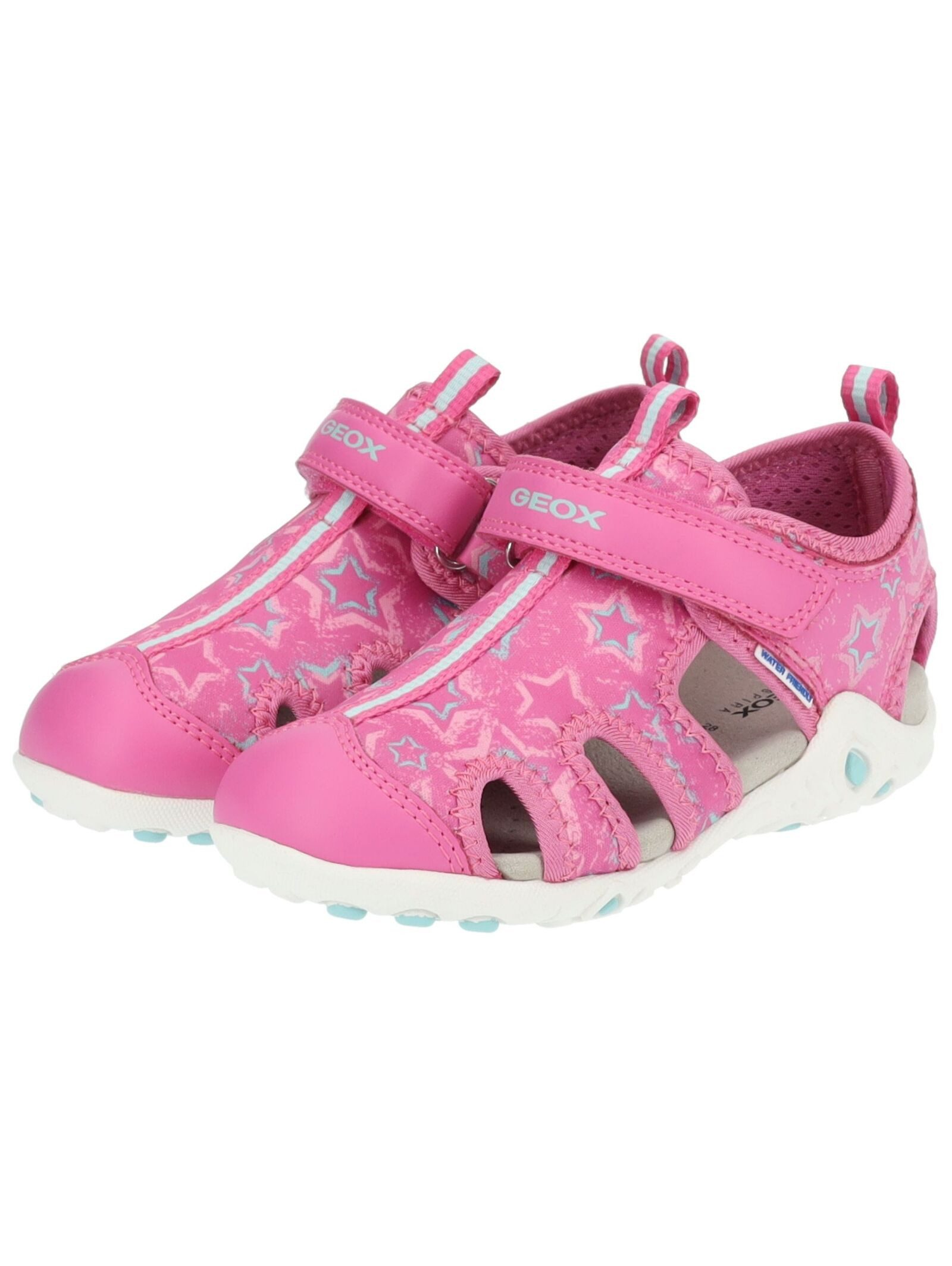 Geox Halbschuhe Lederimitat/Textil . Klettschuh
