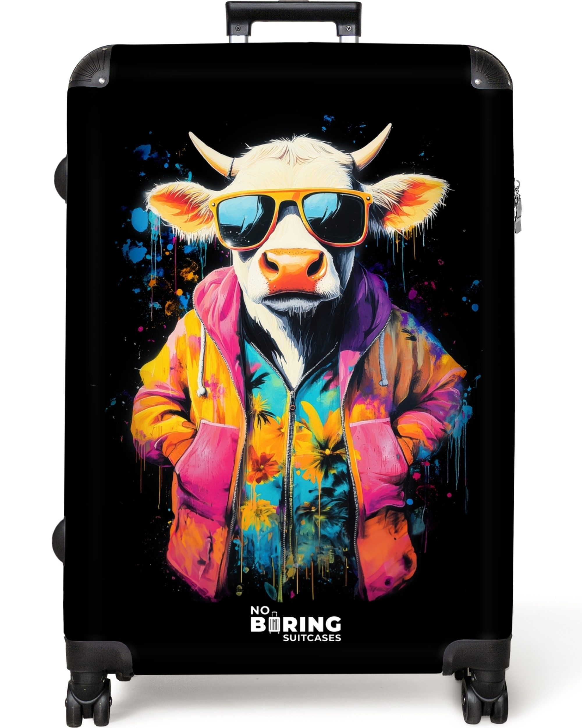 NoBoringSuitcases.com© Hartschalen-Trolley Stier mit Mantel und günstig online kaufen